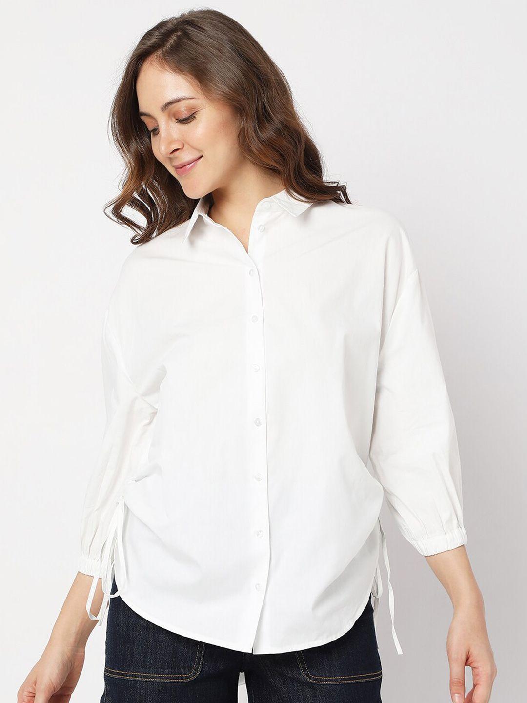 Vero Moda Women Casual Spread Collar Cotton Shirt