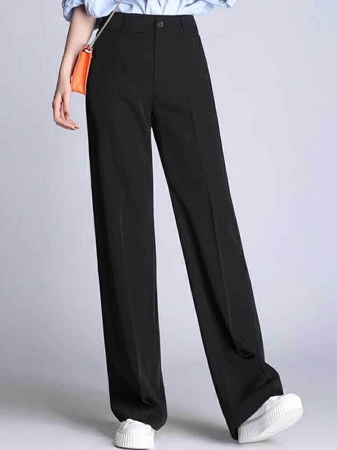 Next One Women Relaxed Straight Leg Loose Fit High-Rise Easy Wash Trouser