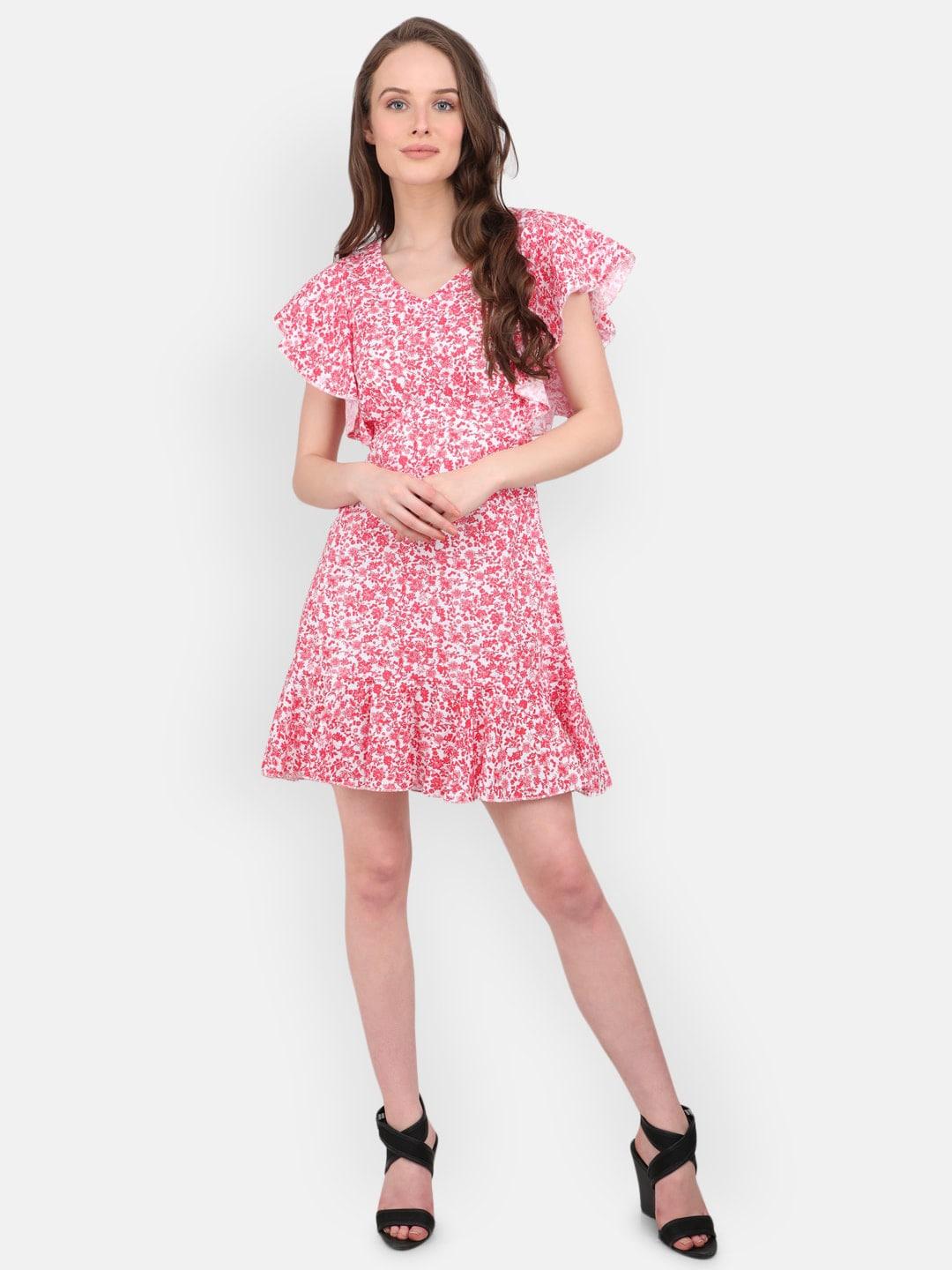 marc-louis-floral-printed-fit-&-flare-cotton-dress