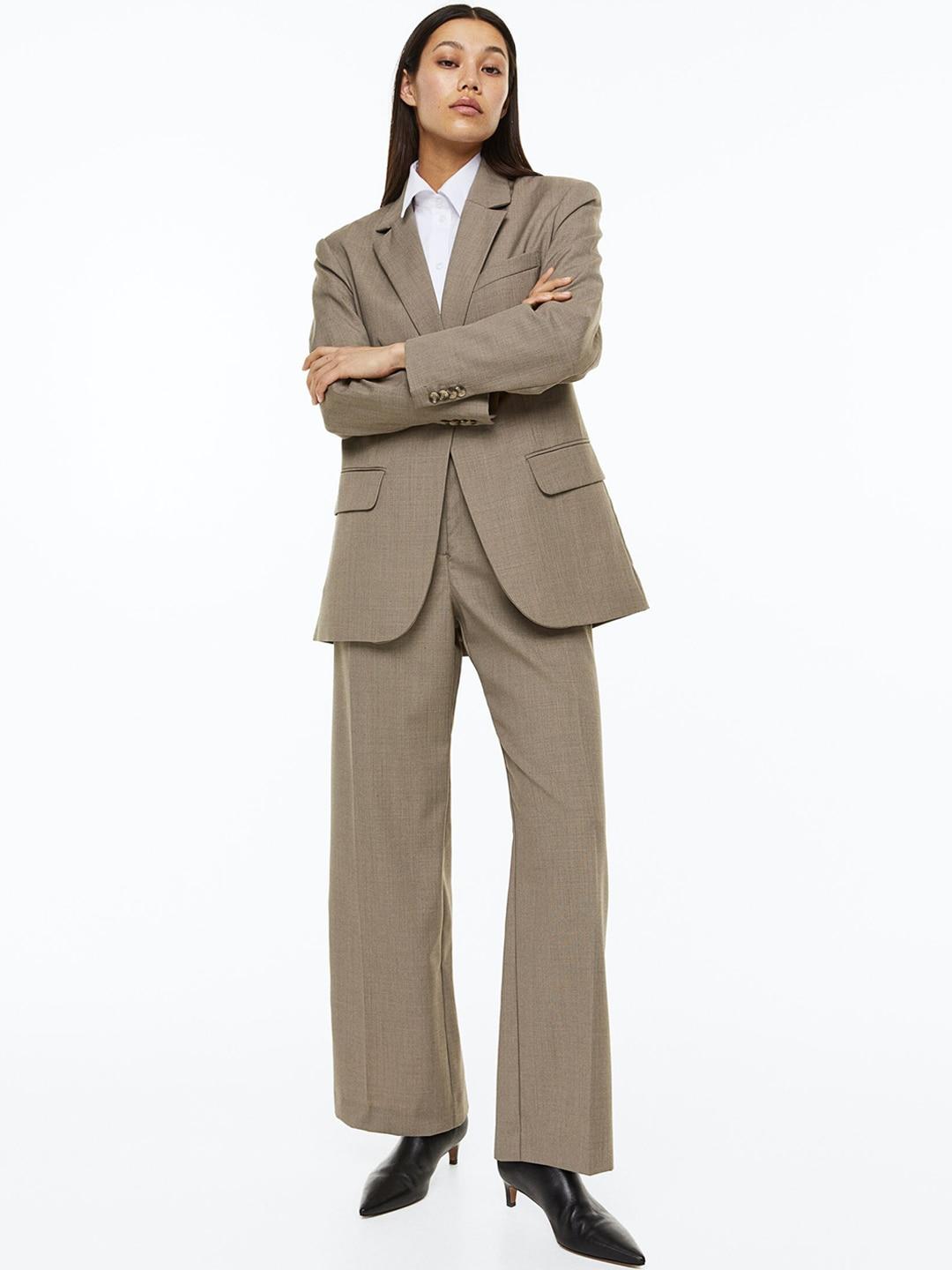 H&M Women Wool-Blend Tailored Trousers