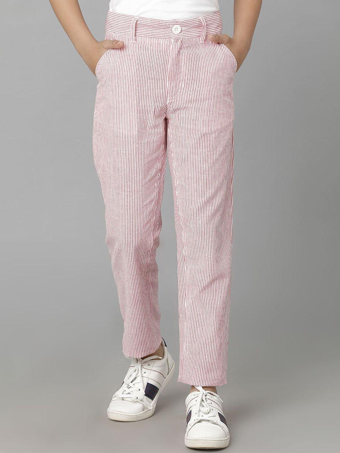 UNDER FOURTEEN ONLY Boys Striped Cotton Trousers