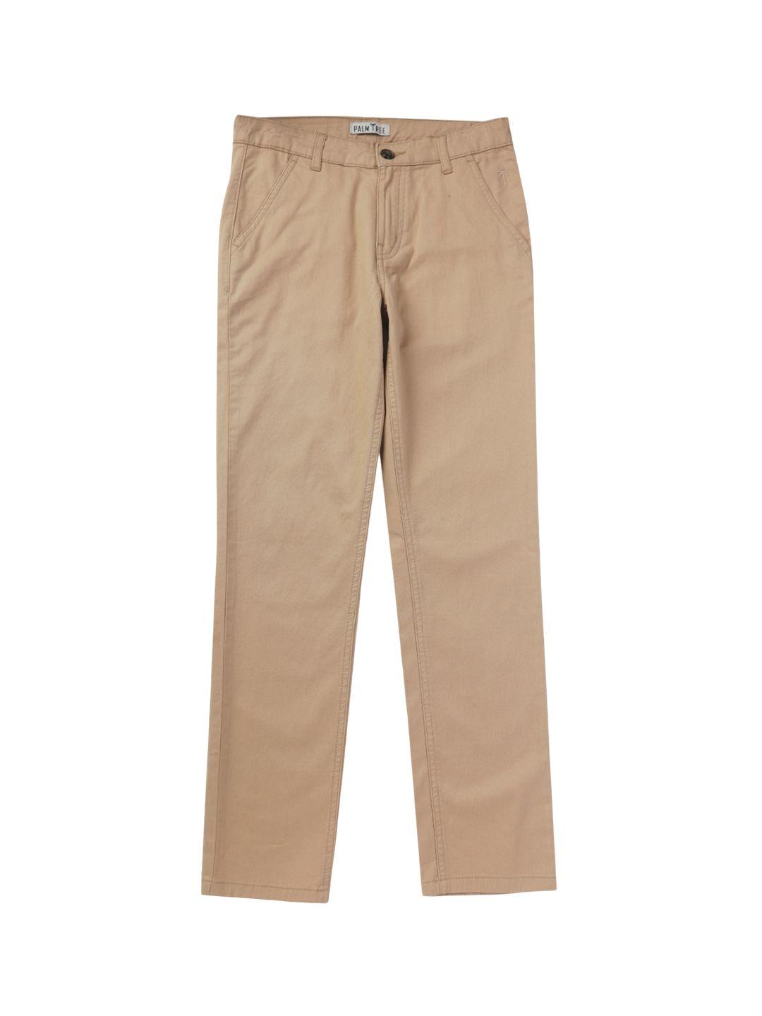 Palm Tree Boys Mid-Rise Regular Fit Cotton Chinos Trouser