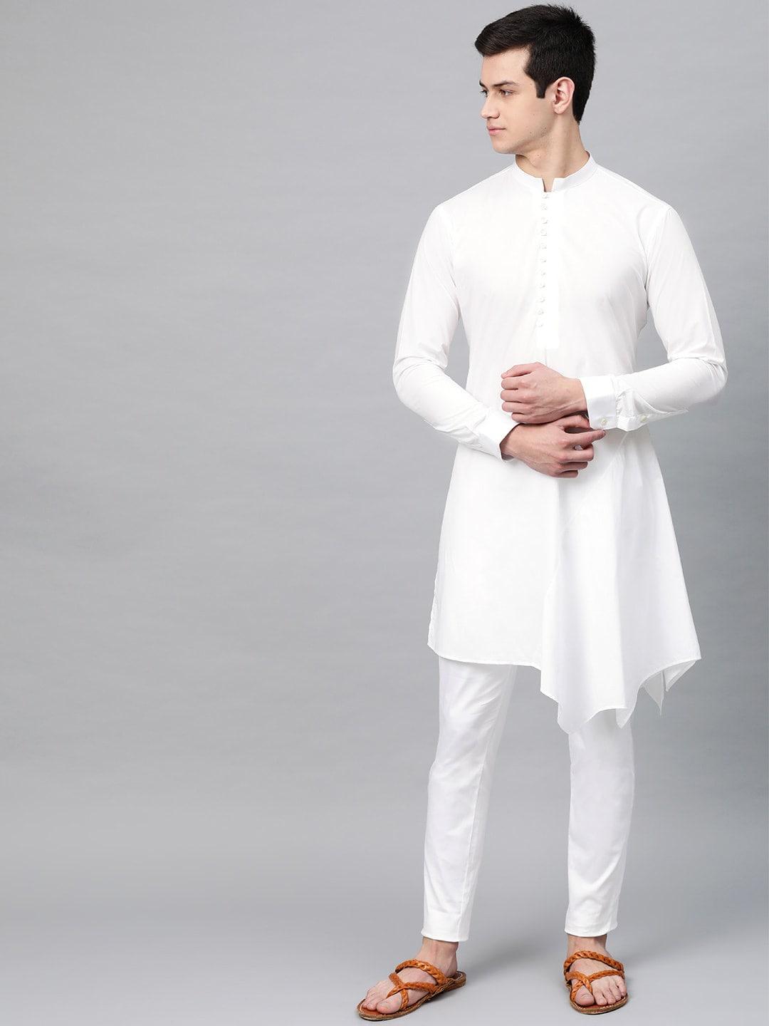 See Designs Men White Pure Cotton Kurta with Pyjamas