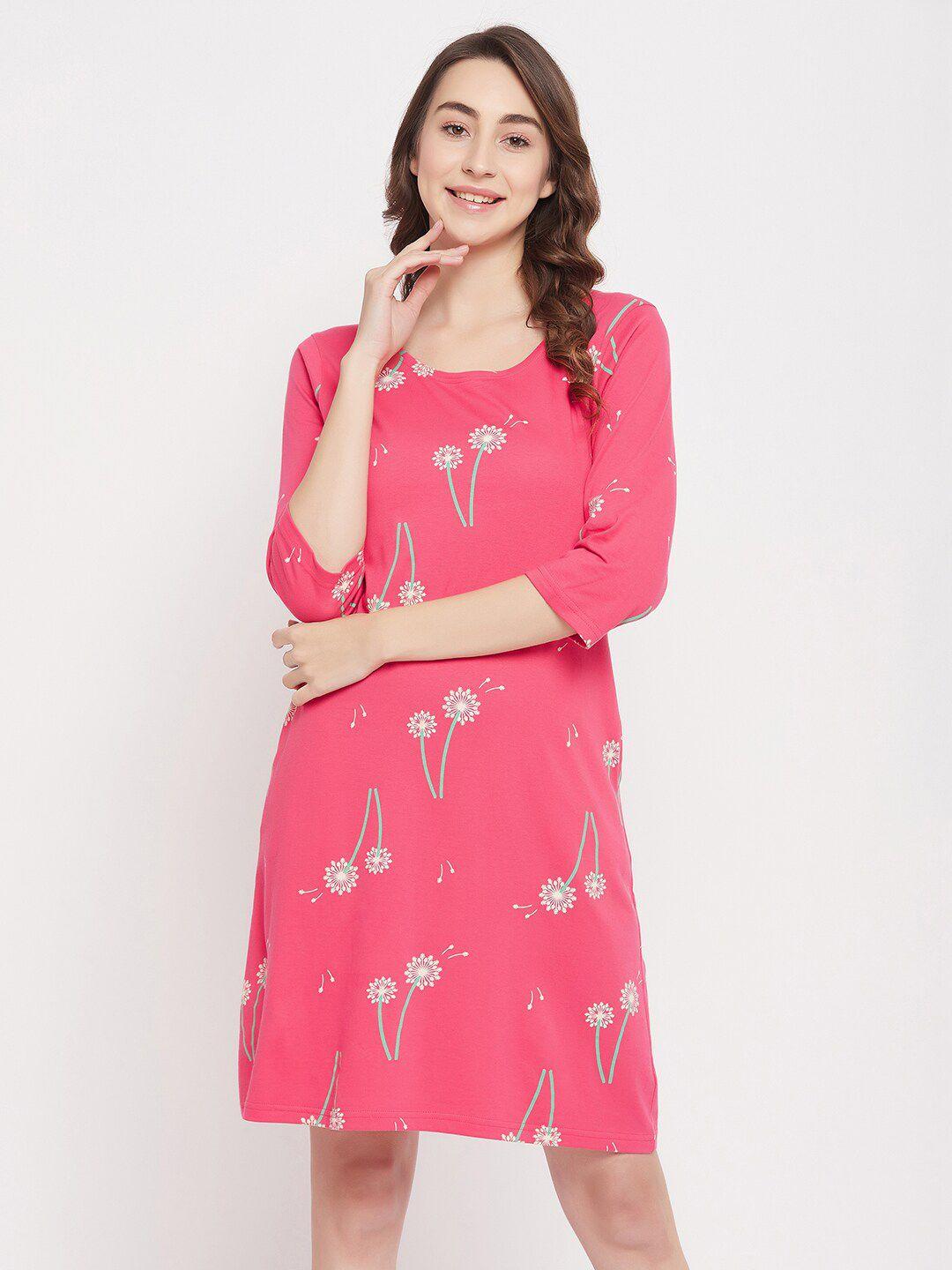 clovia-floral-printed-pure-cotton-nightdress