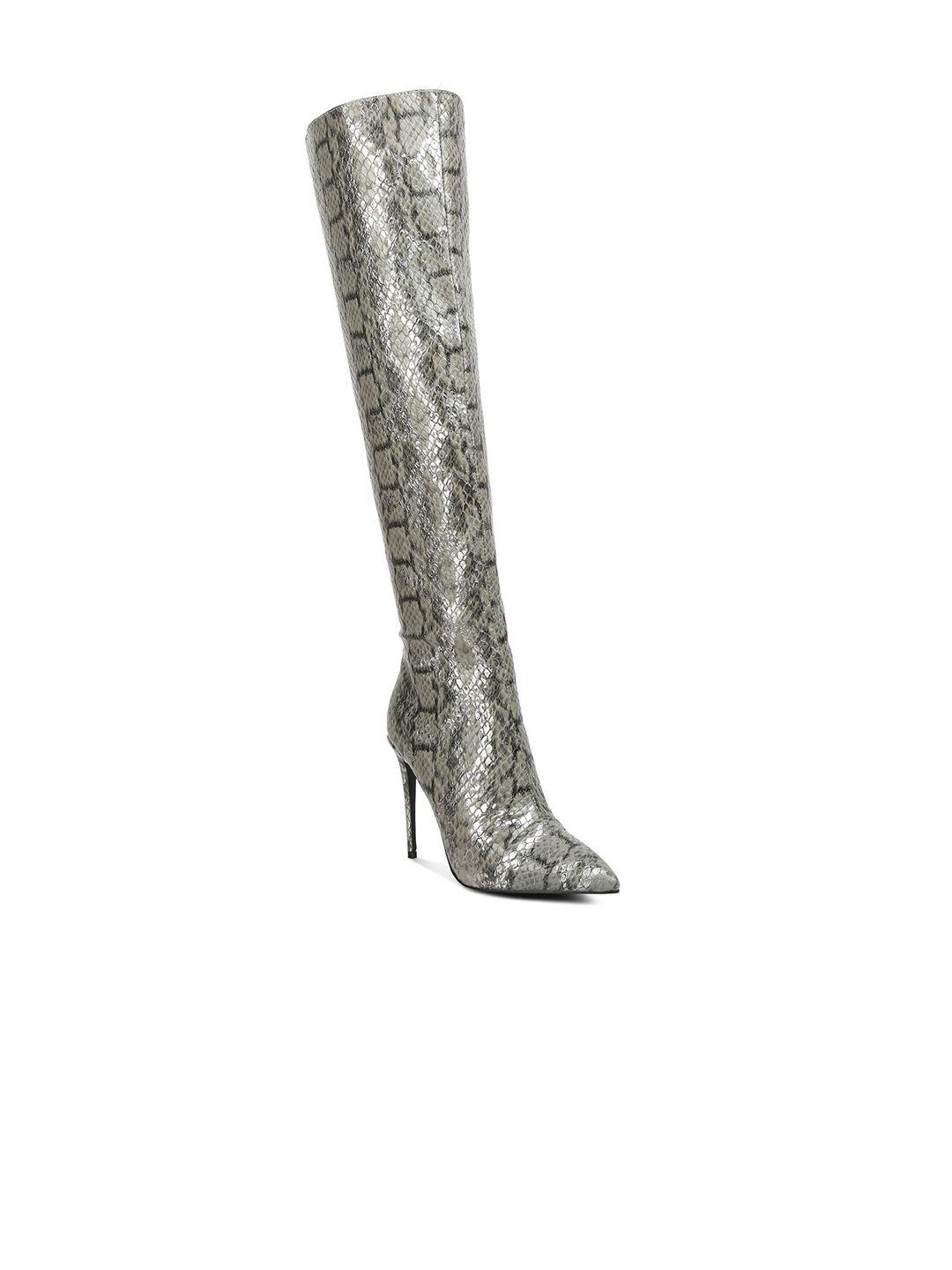 london-rag-women-snake-printed-stiletto-heel-high-top-boots