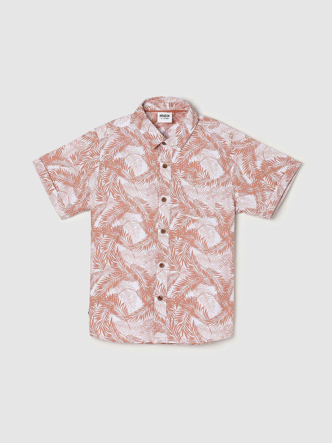 max-boys-floral-printed-pure-cotton-casual-shirt