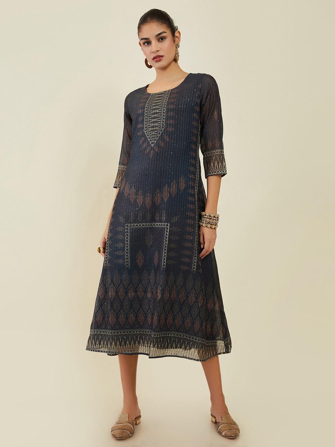 soch-black-ethnic-motifs-printed-a-line-midi-dress