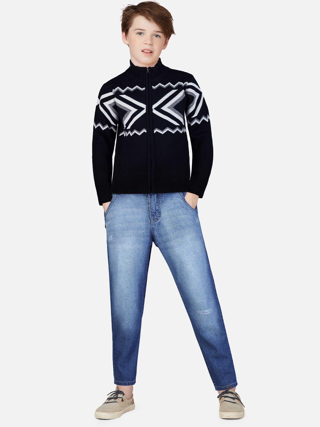 gini-and-jony-boys-geometric-printed-turtle-neck-cardigan-wool-sweater