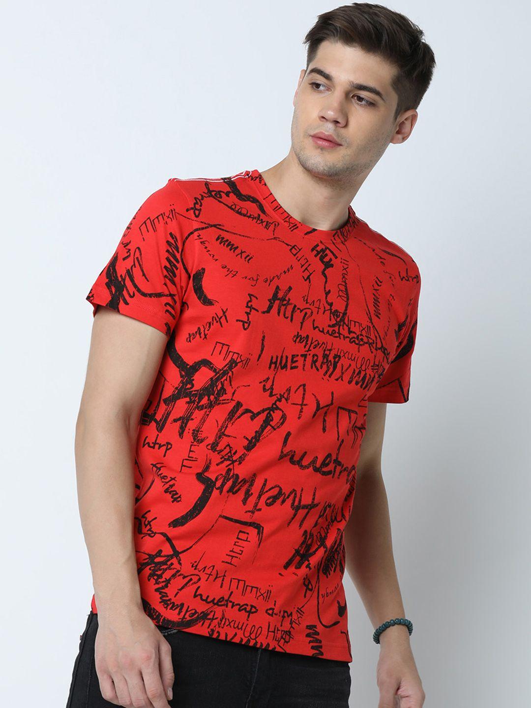 huetrap-men-red-printed-round-neck-t-shirt
