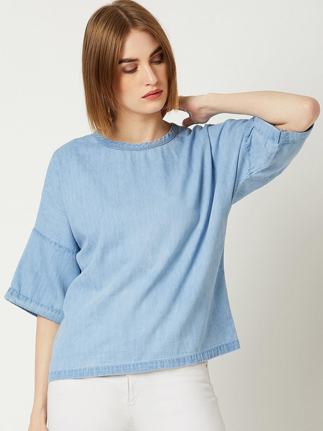 miss-chase-women-blue-solid-denim-boxy-top
