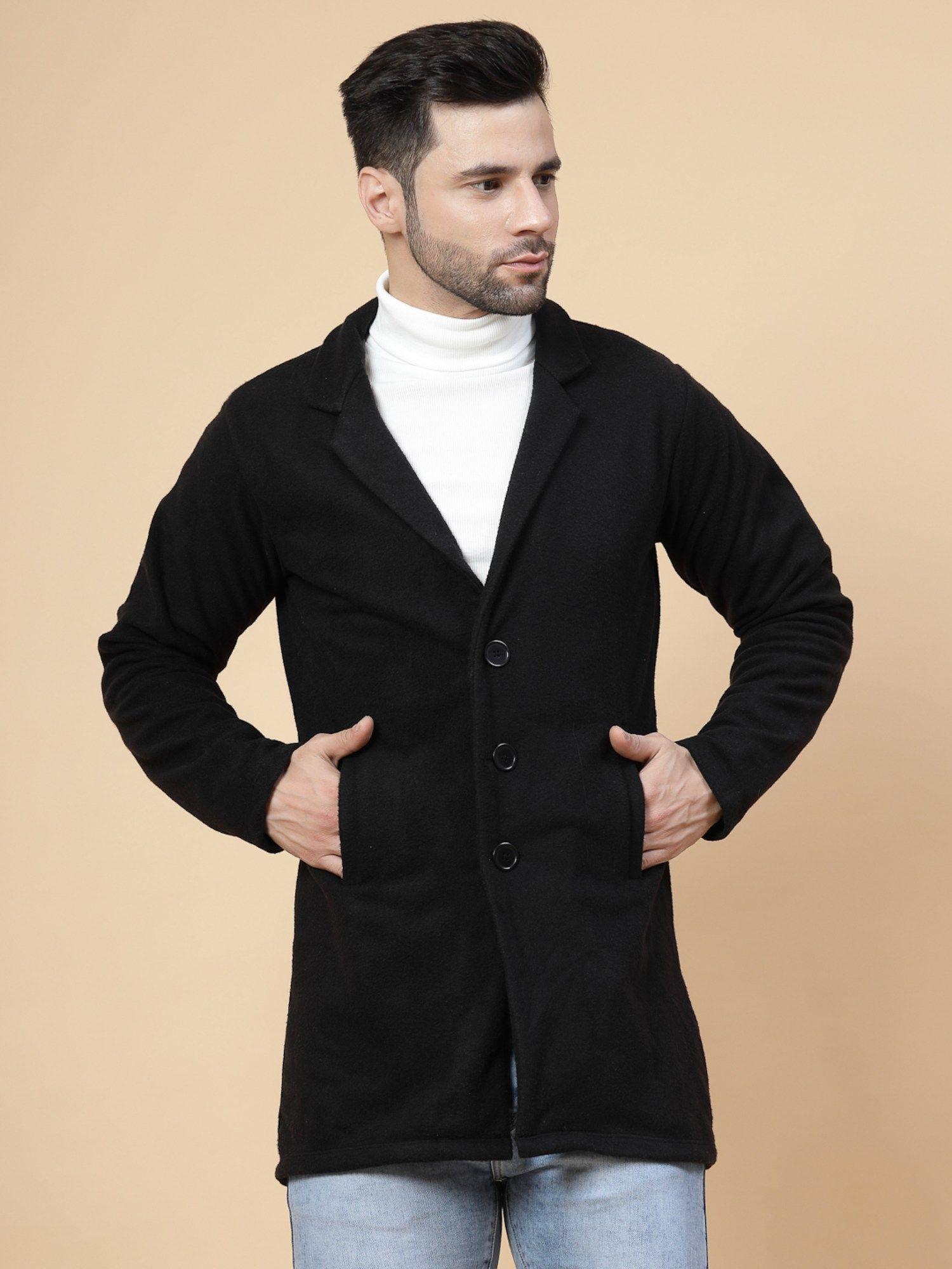 men-black-polar-fleece-overcoat