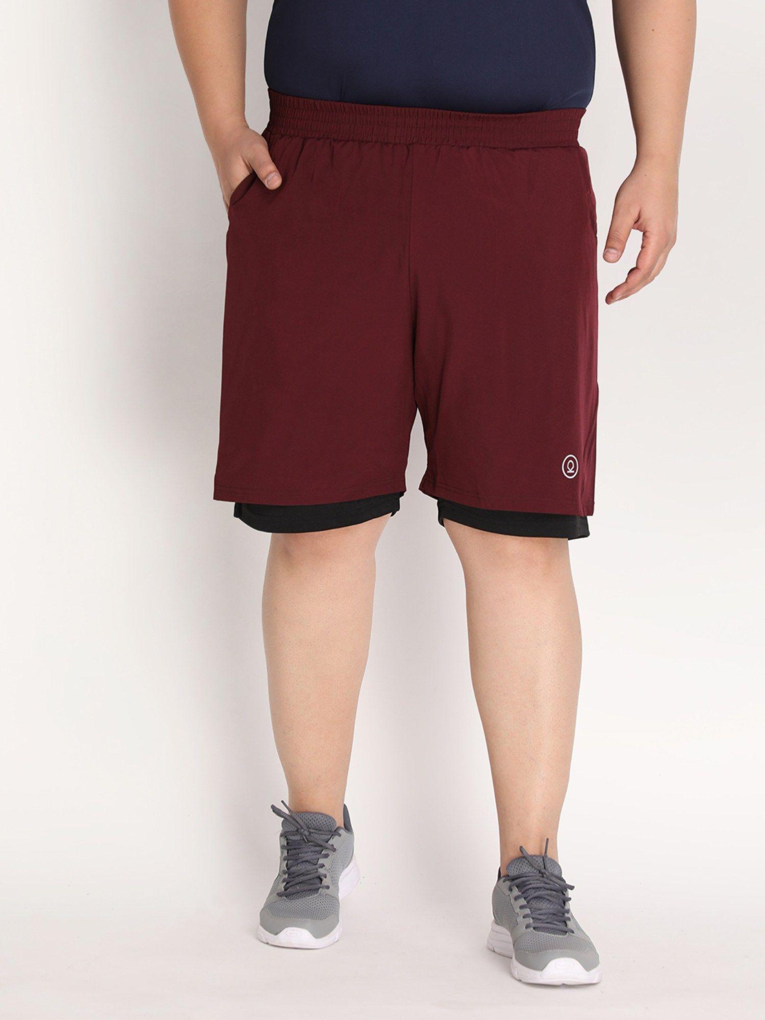 men-sports-workout-gym-shorts-basketball-in-maroon