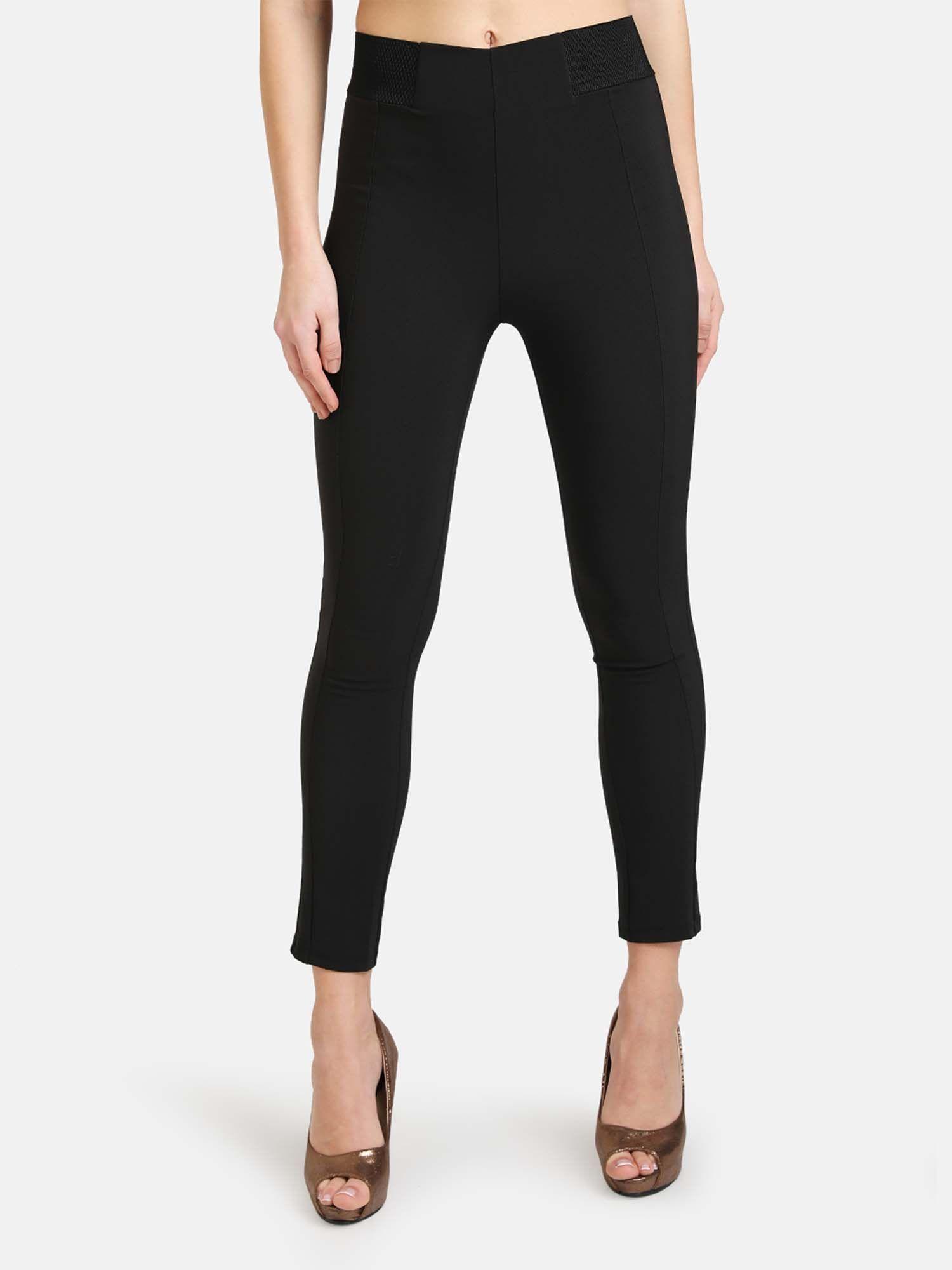 Black Jegging With Elasticated Waist Detail