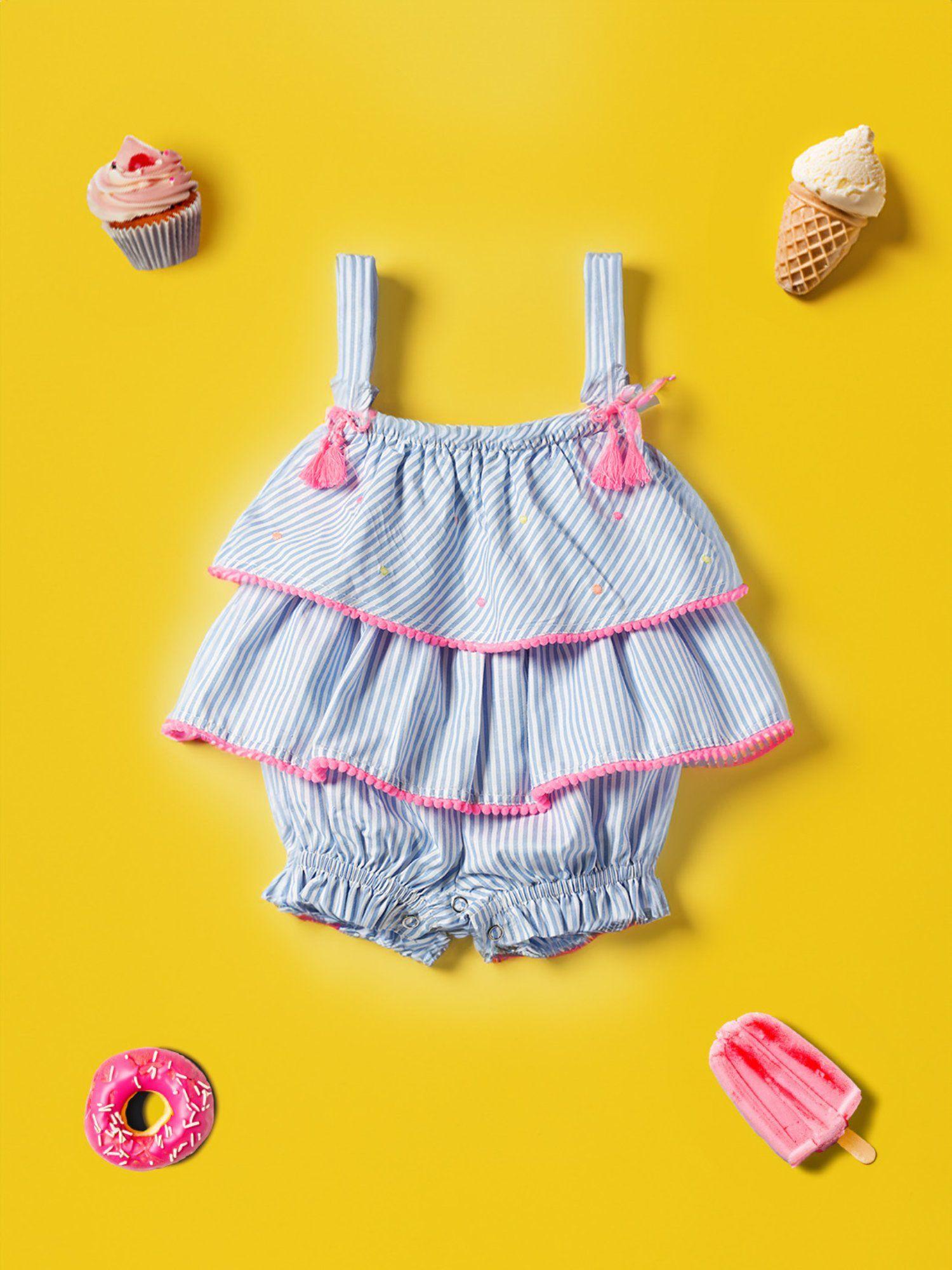 infant-girls-striped-layered-rompers