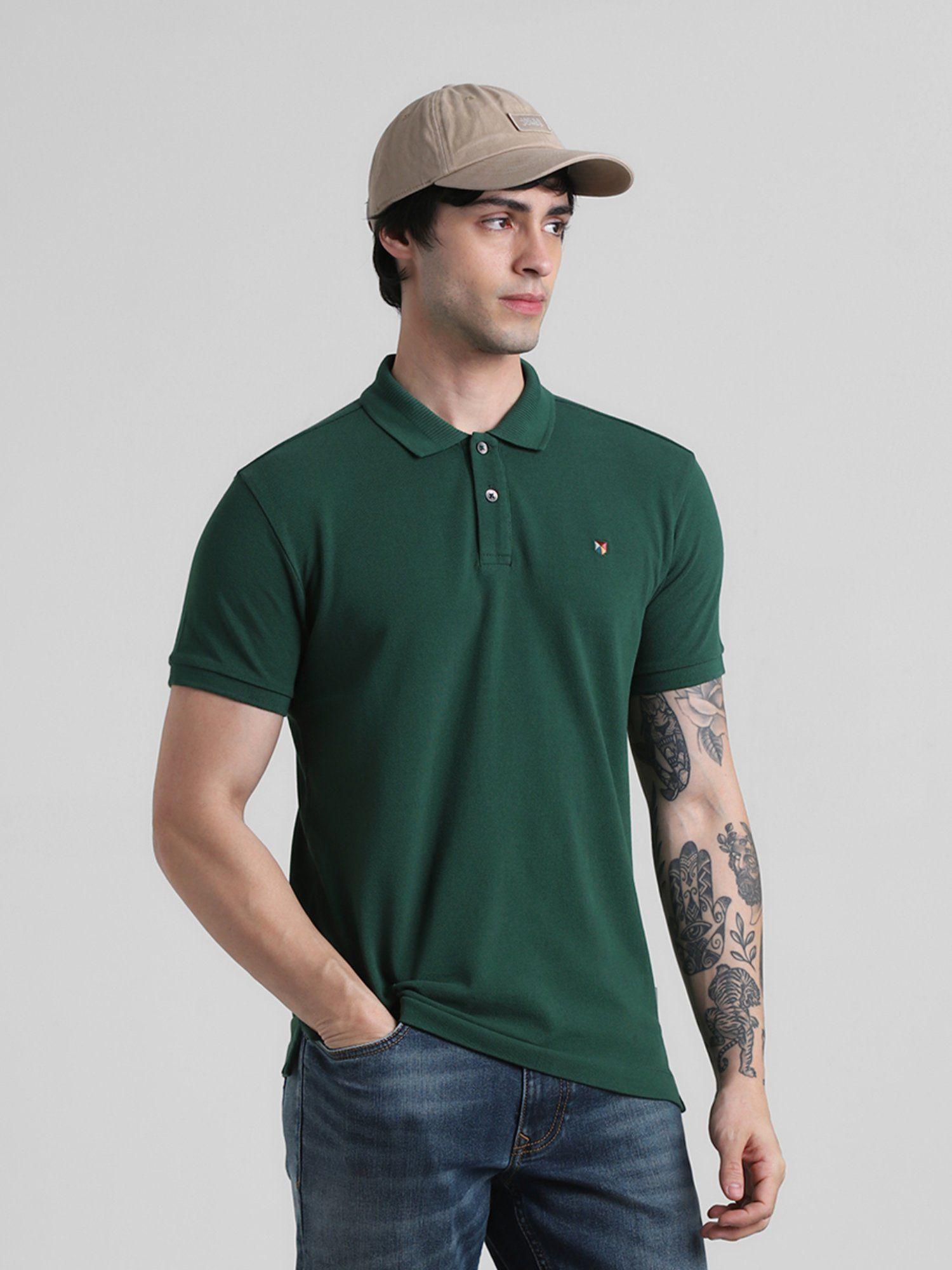 Green Slim Fit Polo T-Shirt