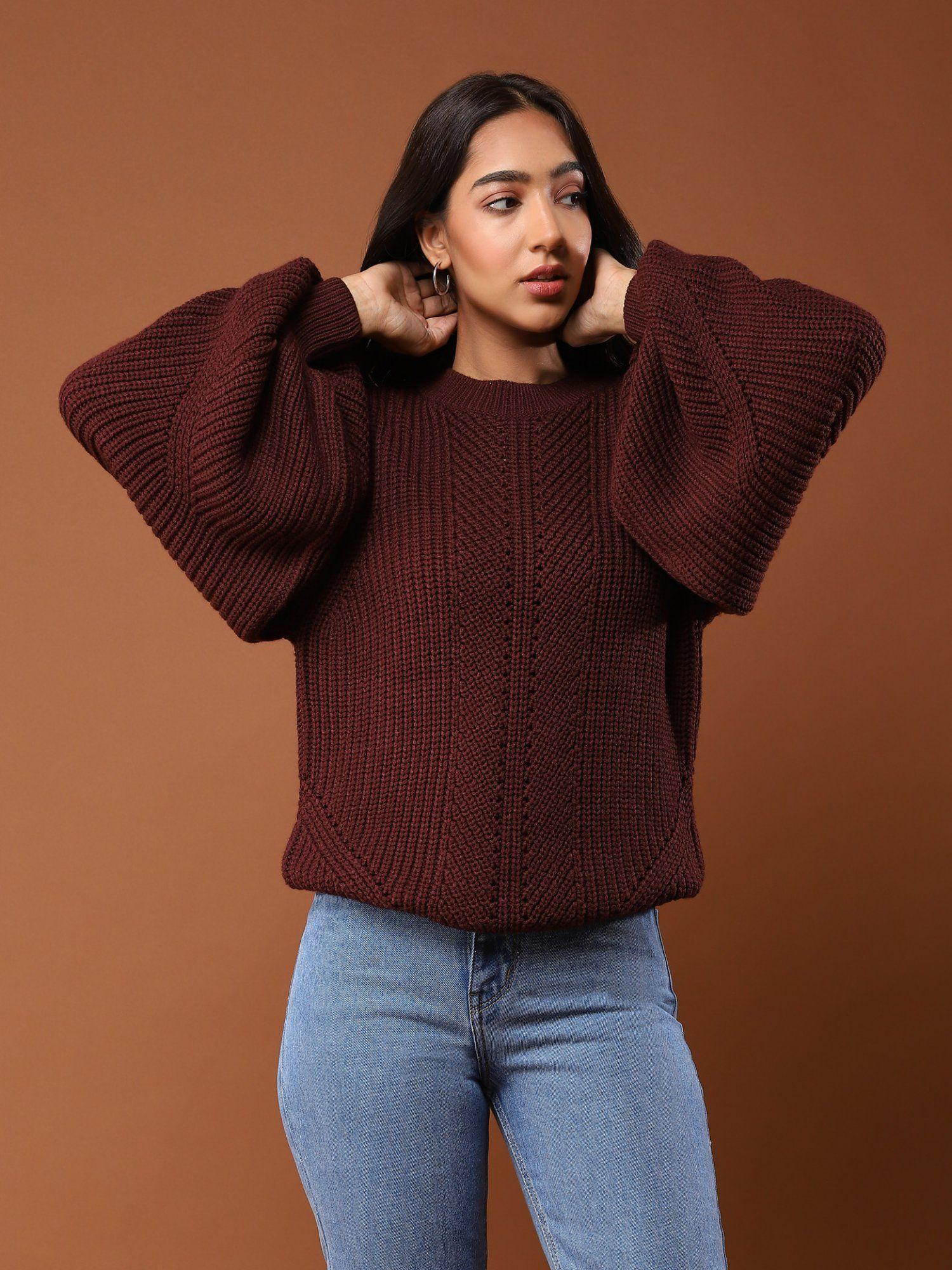 brown-cable-knit-sweater