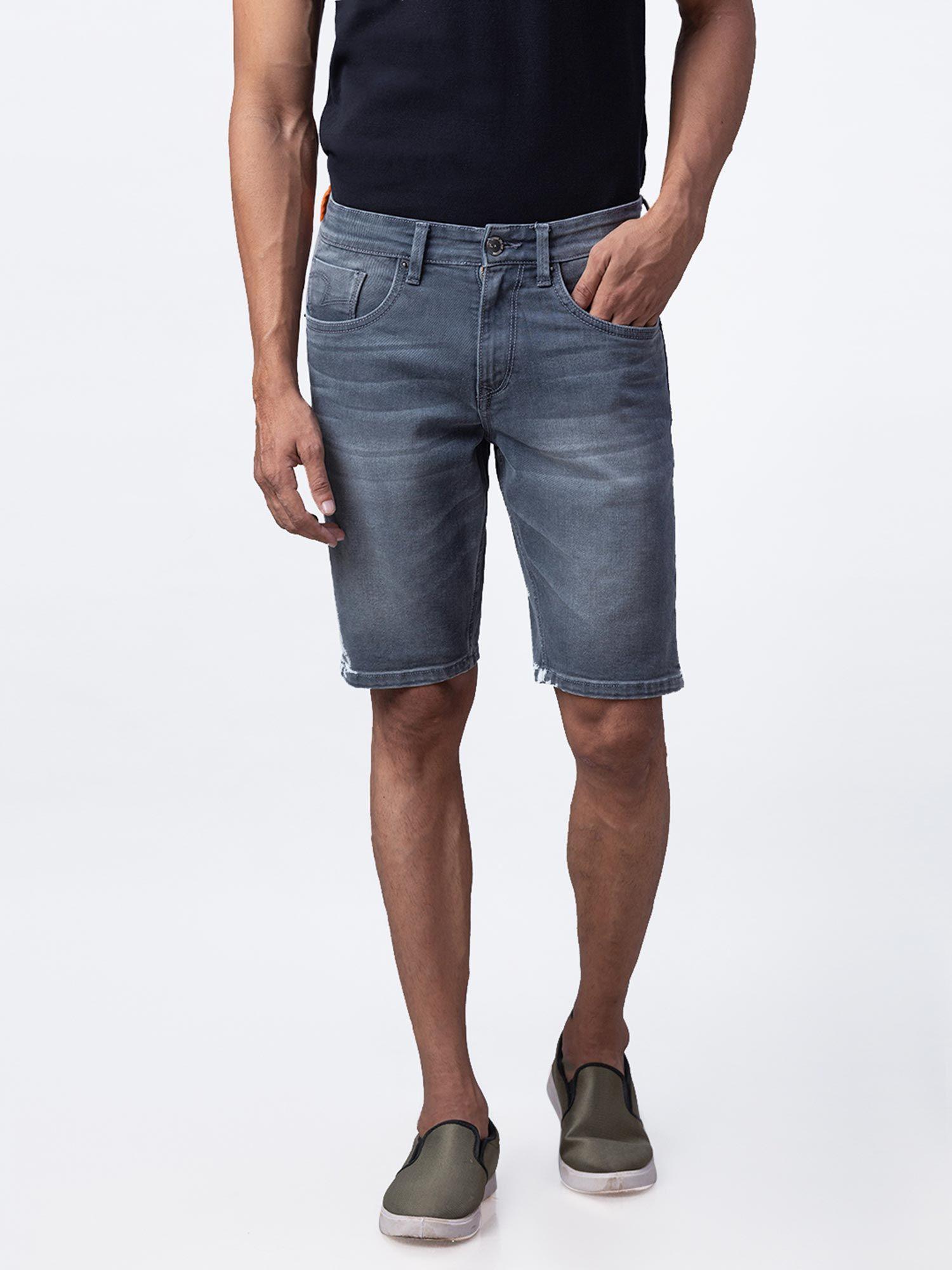 grey-cotton-regular-fit-shorts-for-men