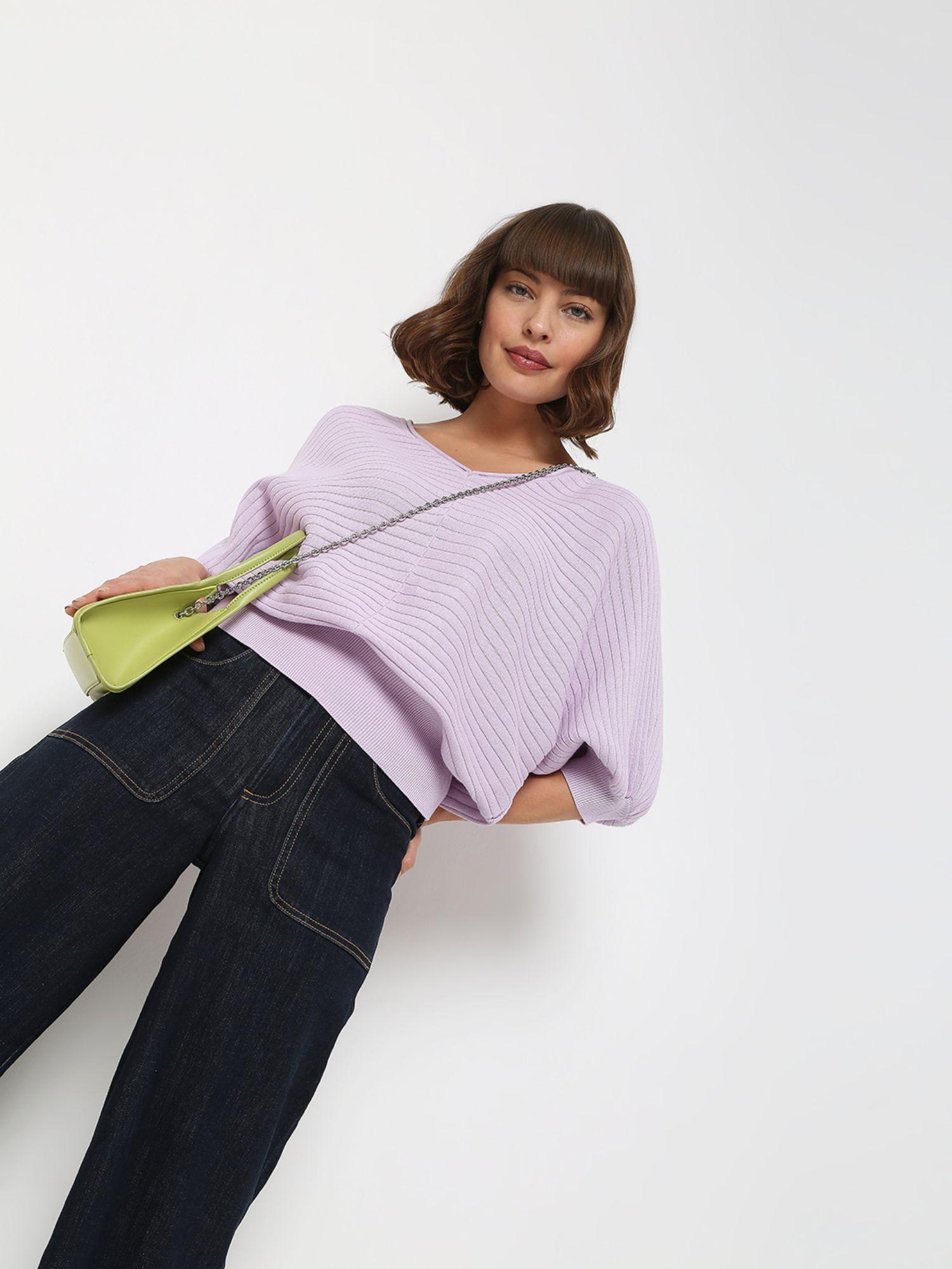 women-stripes-purple-sweater