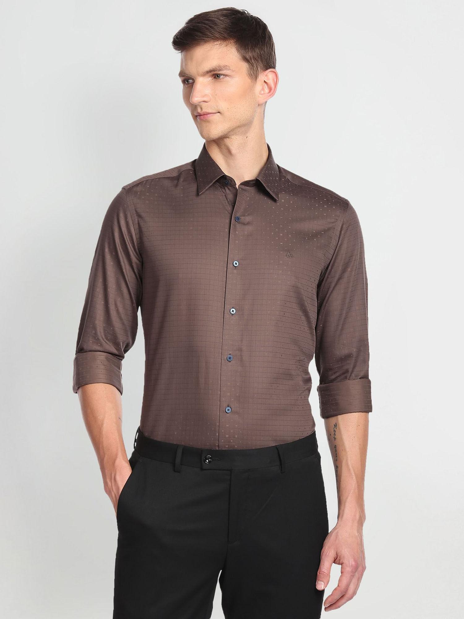 arrow-new-york-micro-check-cotton-formal-shirt