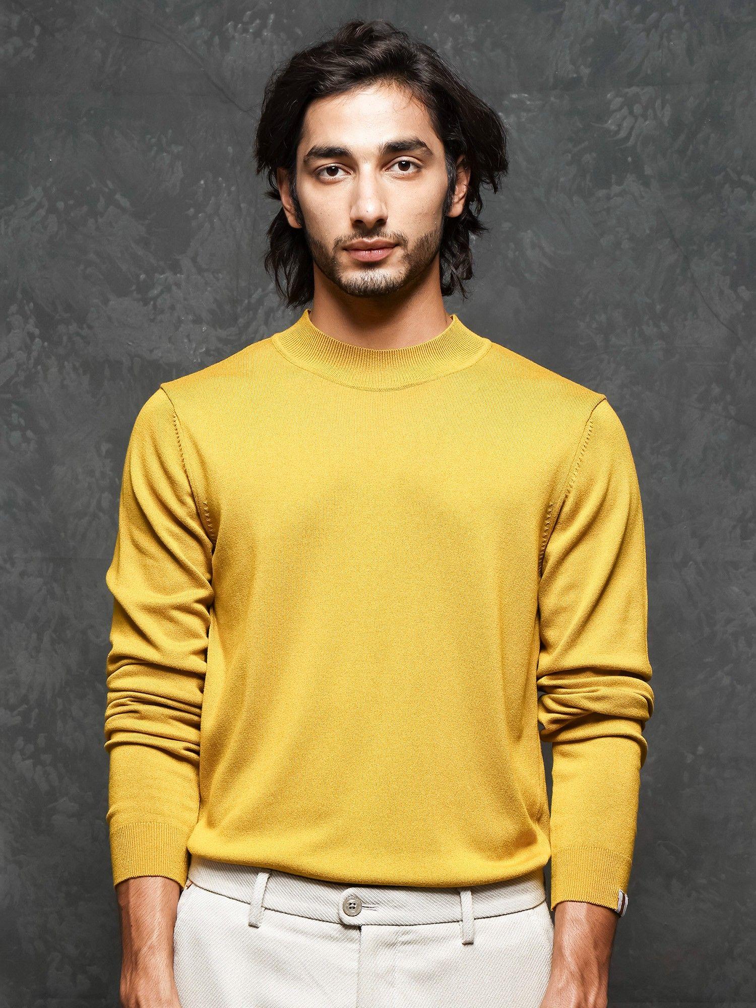 Yellow Premium Crew Neck Sweater