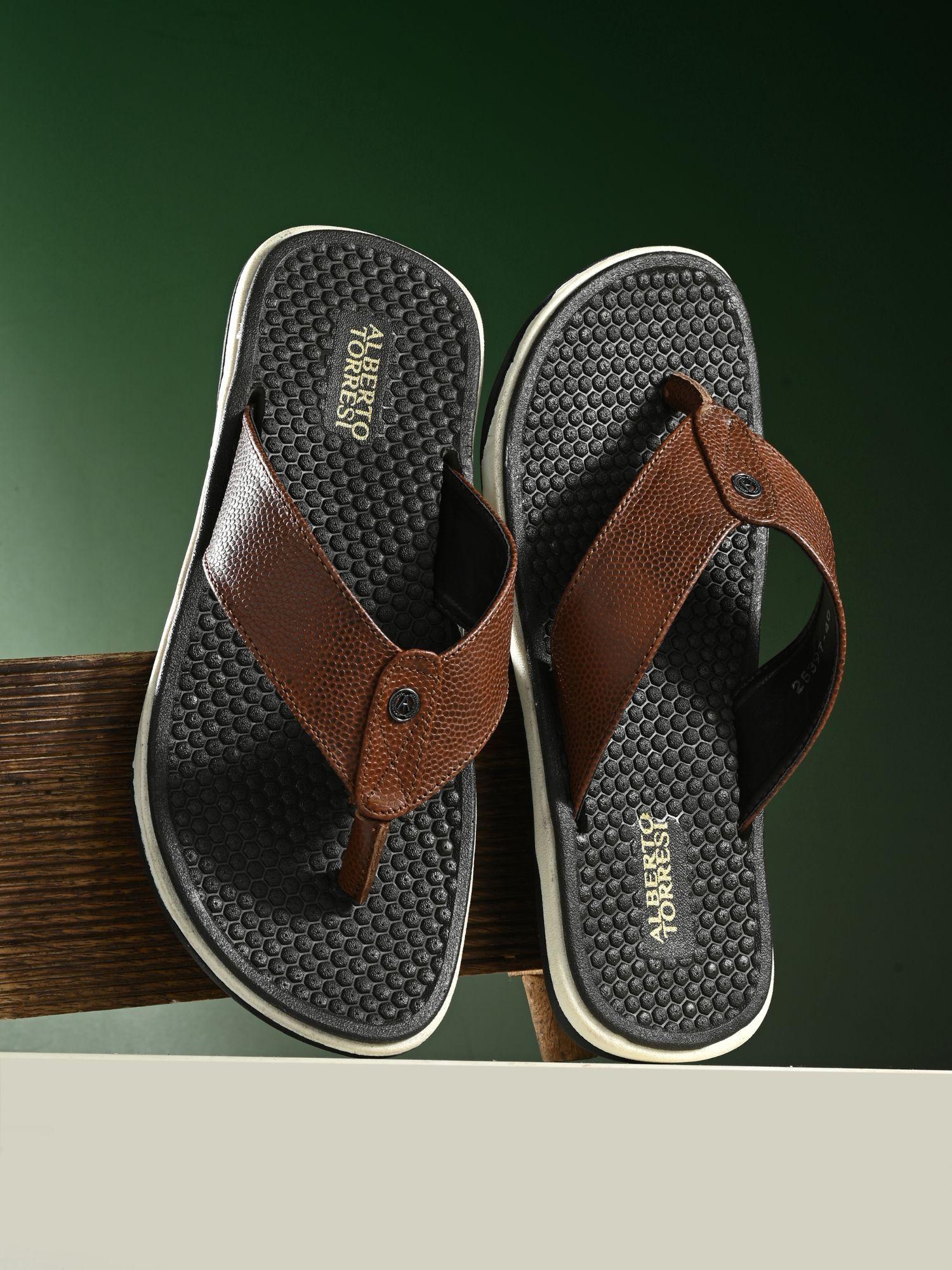 genuine-leather-brown-slippers