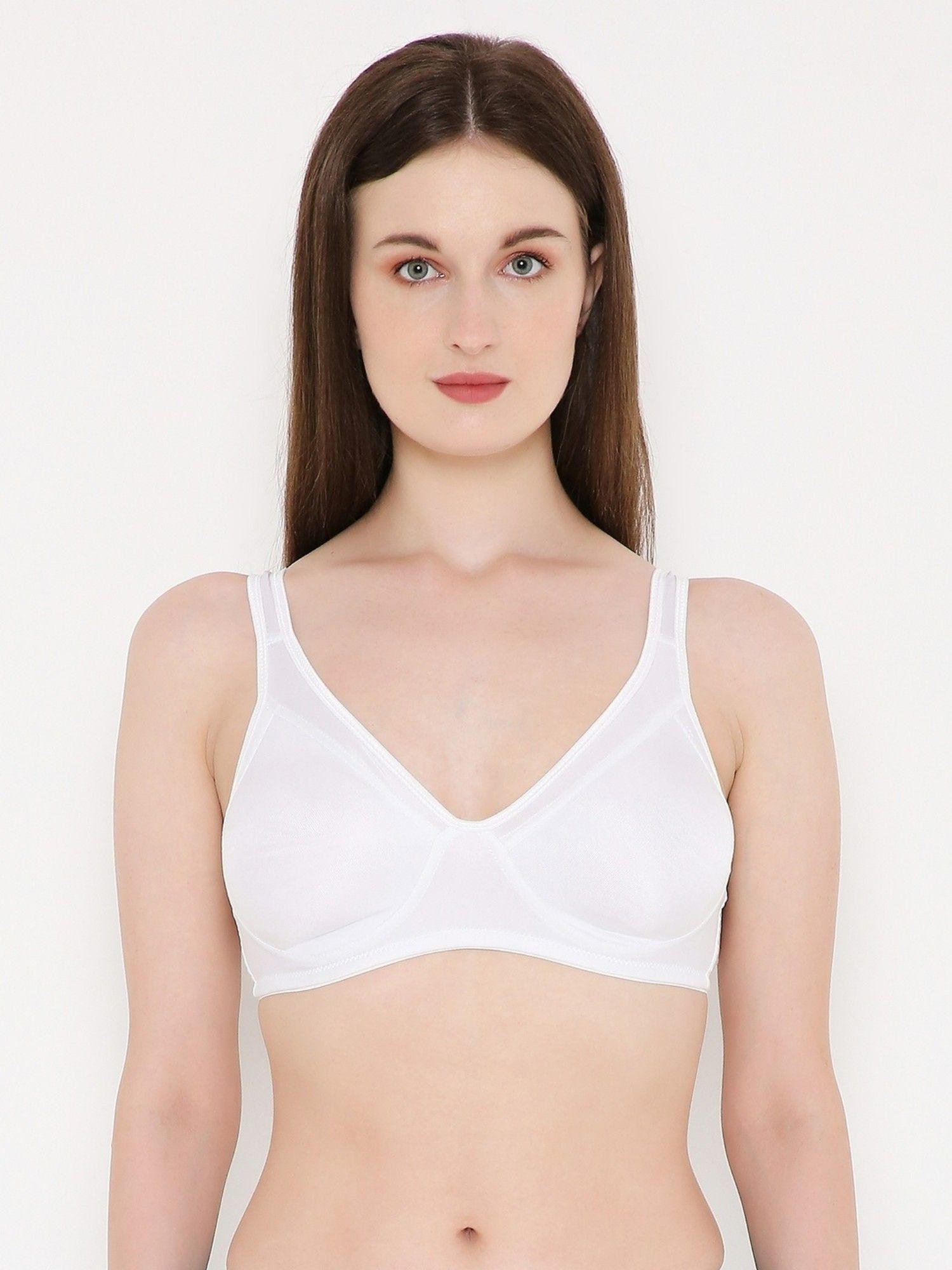 White Non-Wired & Non Padded with Full Coverage Minimizer Bra