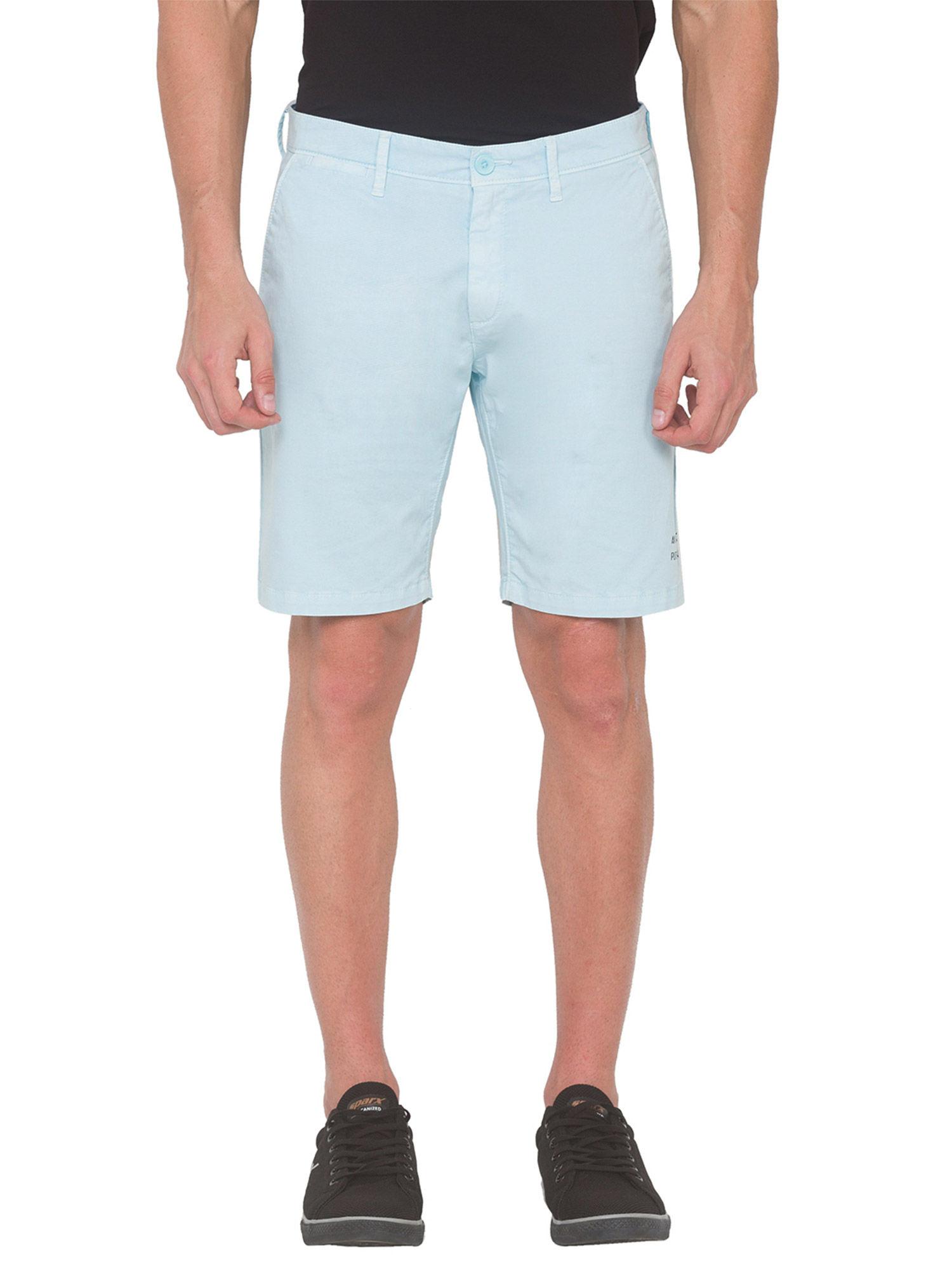 Men Blue Regular Fit Shorts
