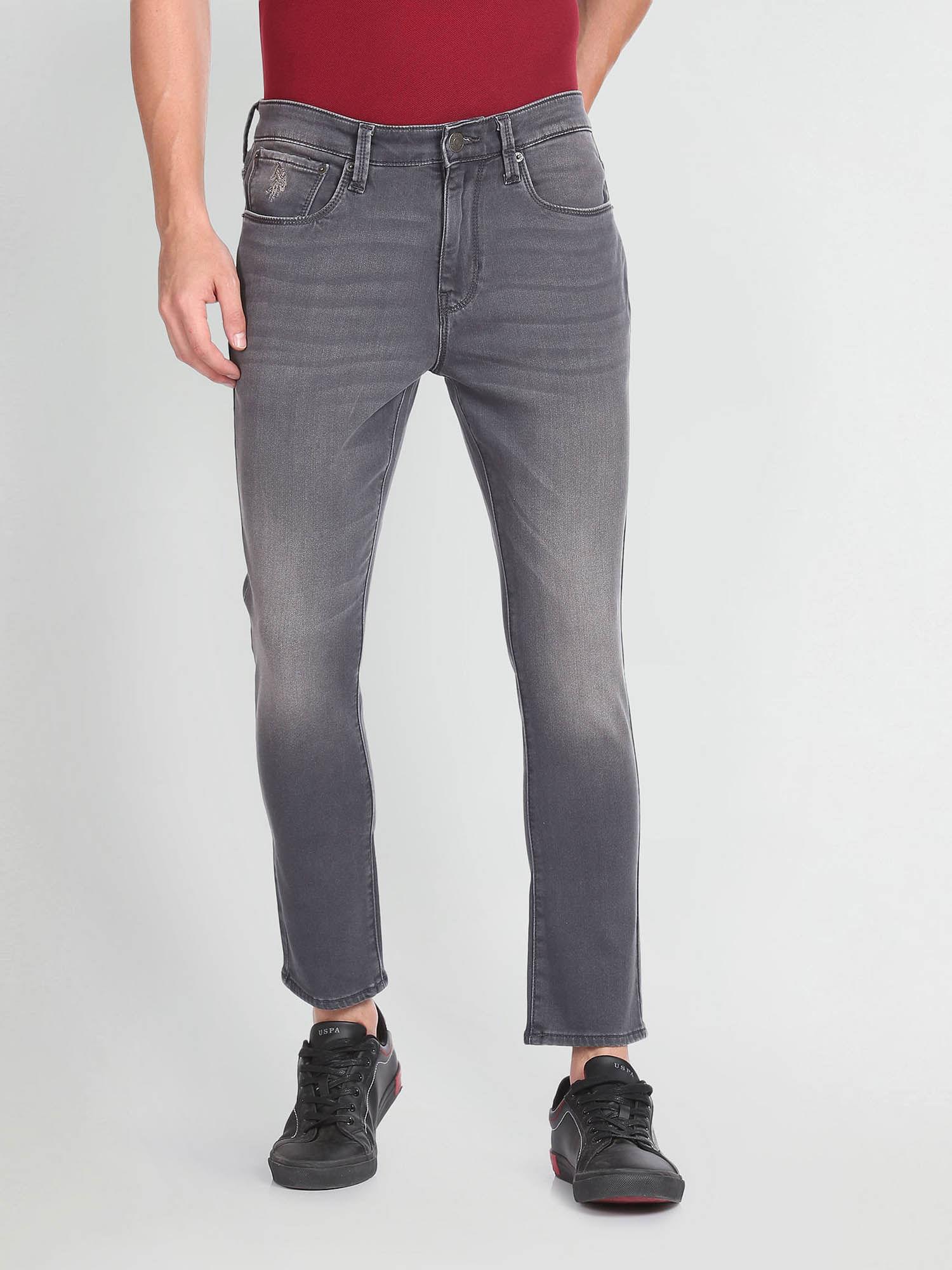 Mid Rise Henry Cropped Jeans