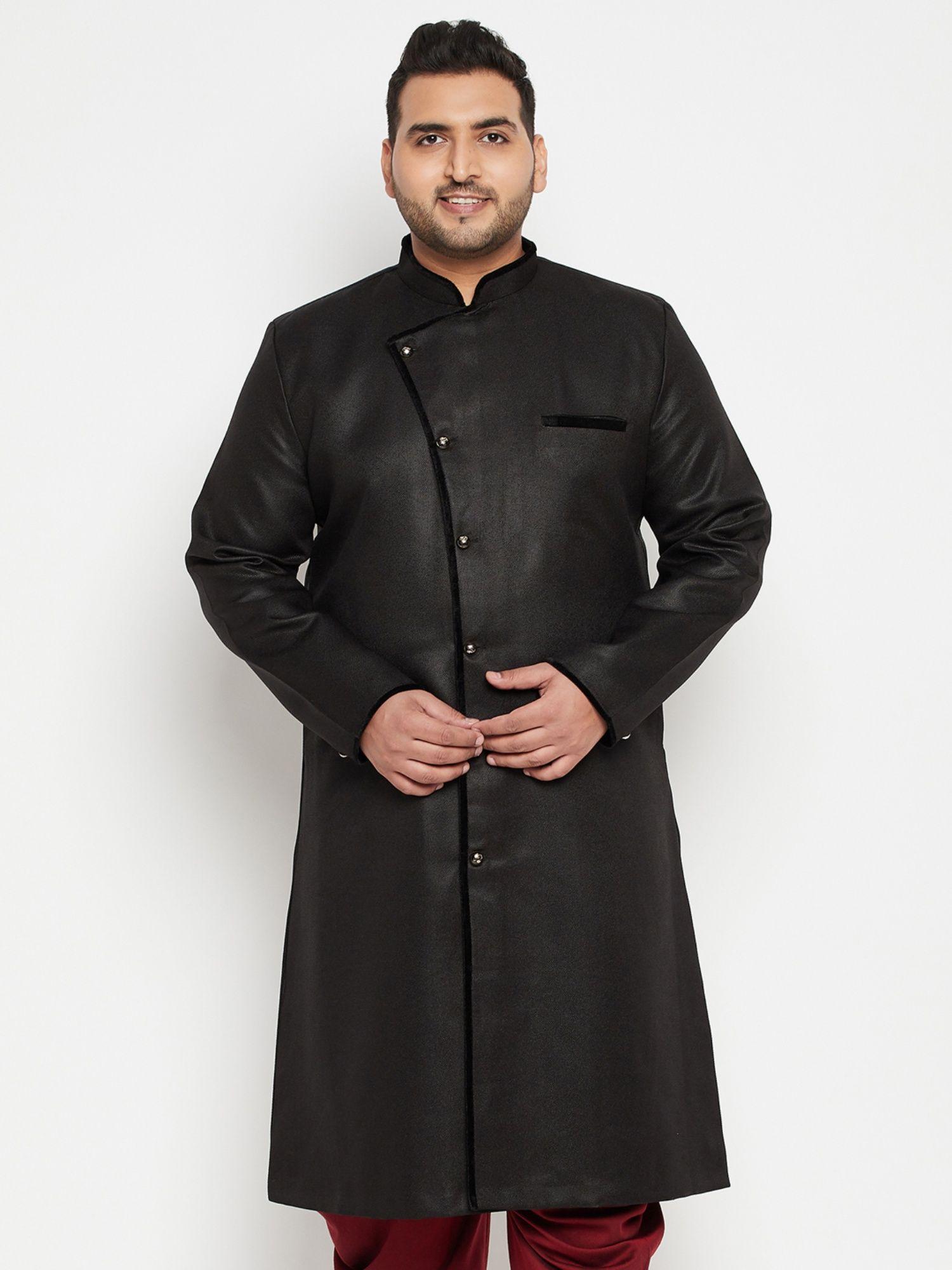 men-black-silk-blend-sherwani-top