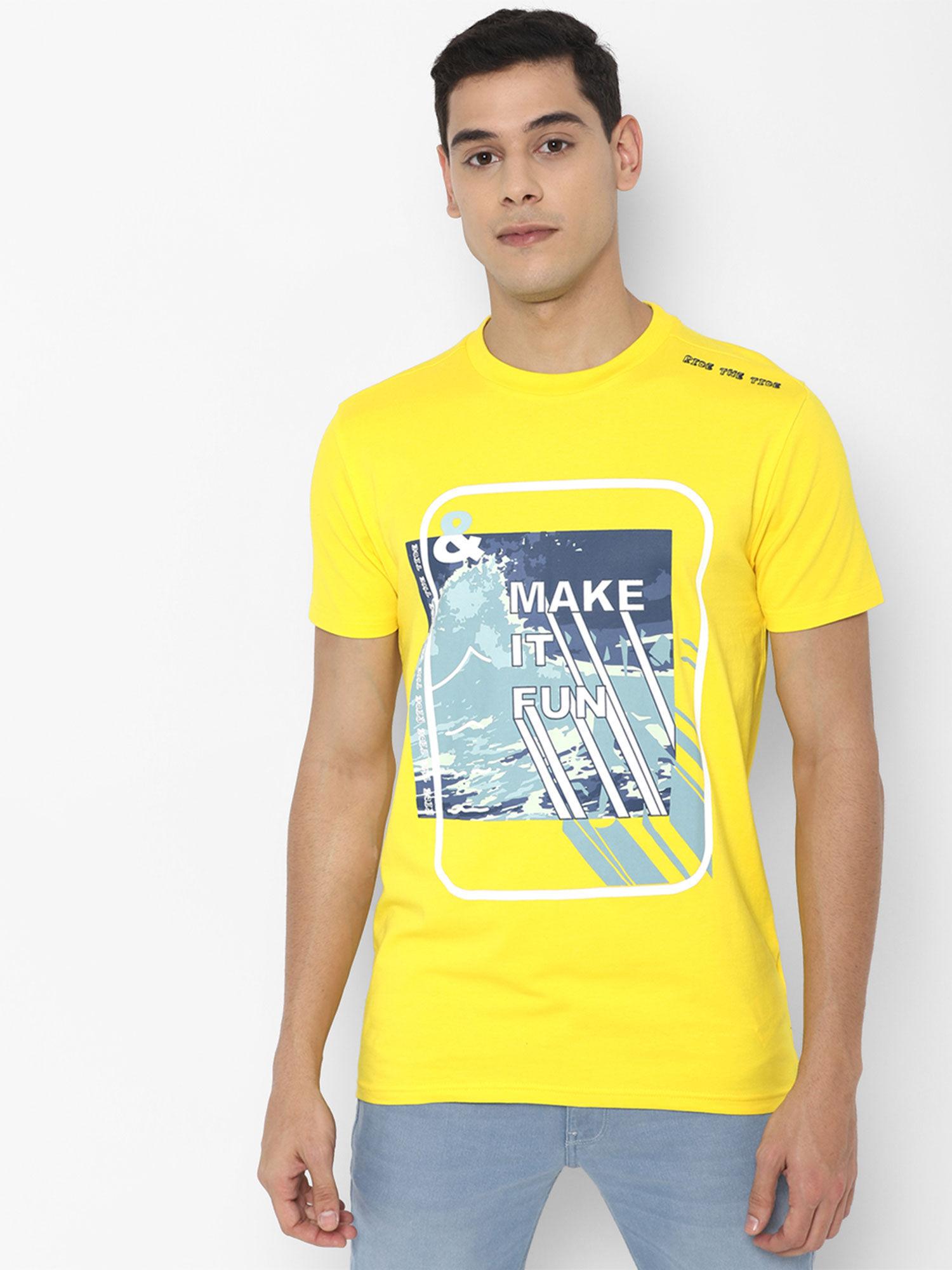 yellow-printed-t-shirt