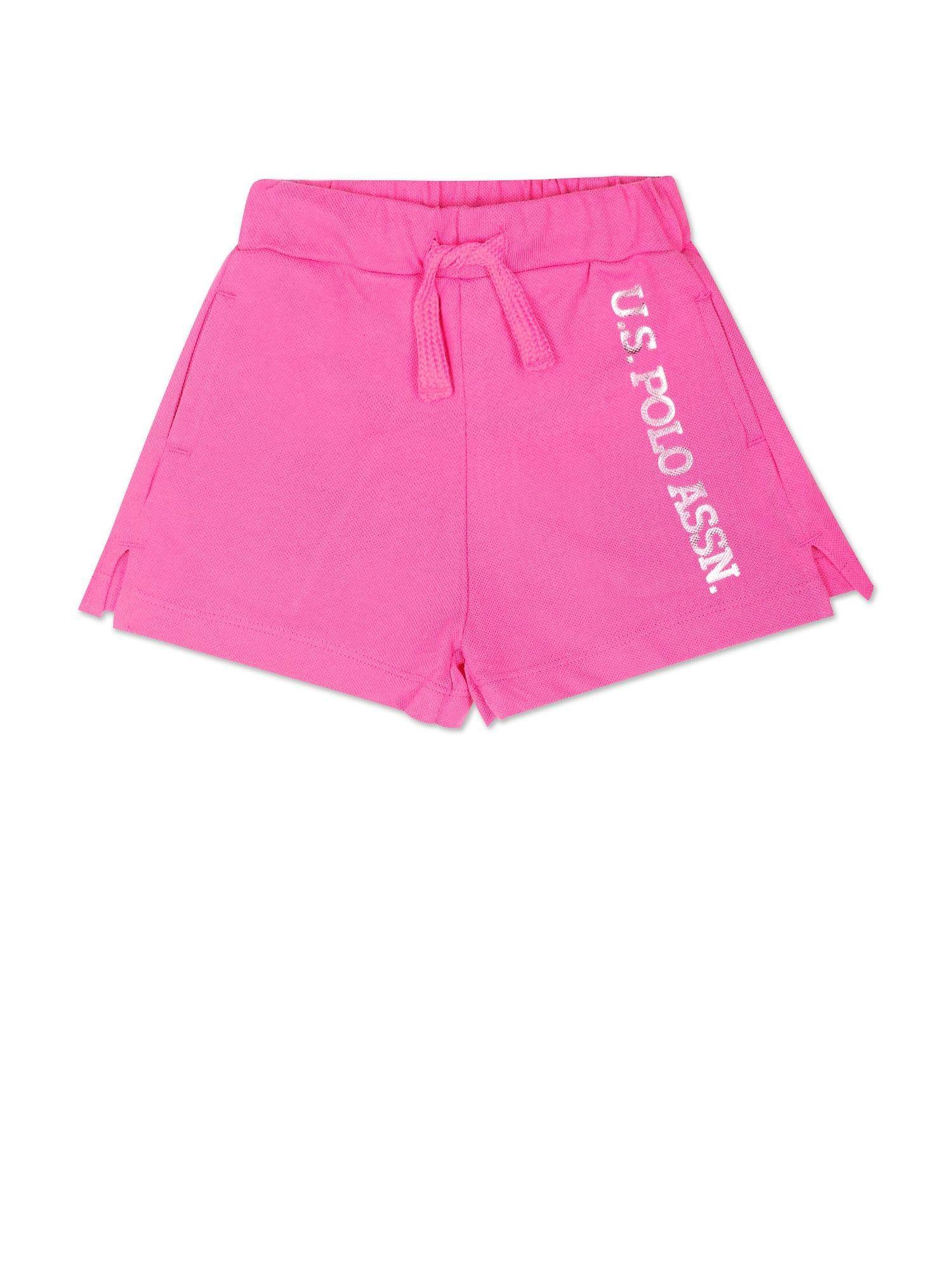 Mid Rise Solid Shorts