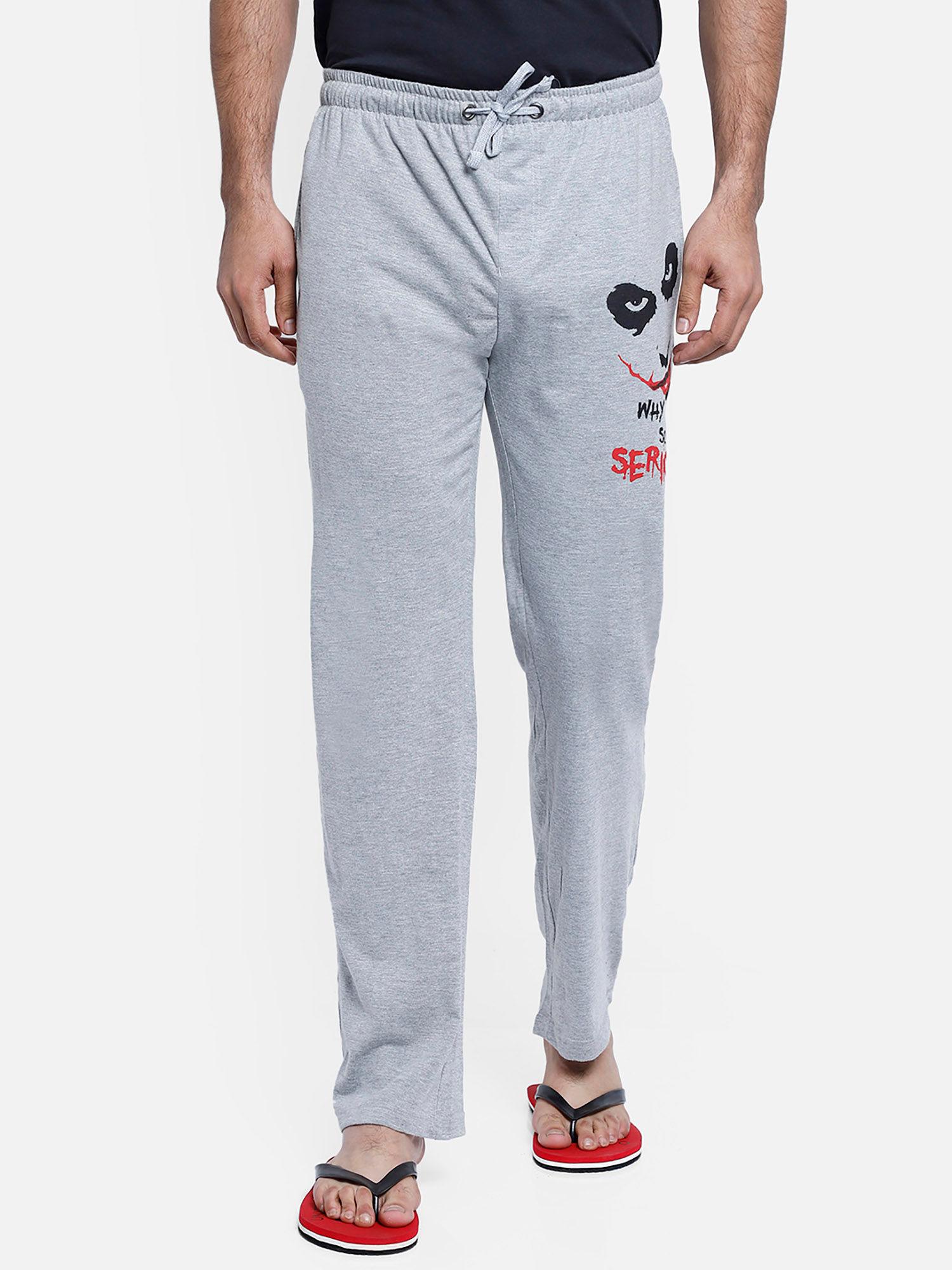 Joker Featured Pyjama for Men Grey