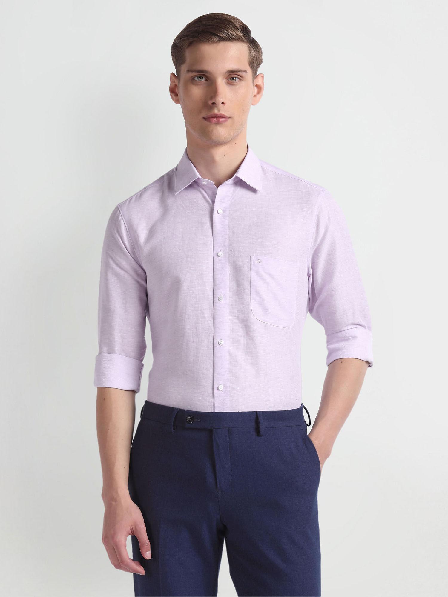 purple-linen-cotton-heathered-formal-shirt