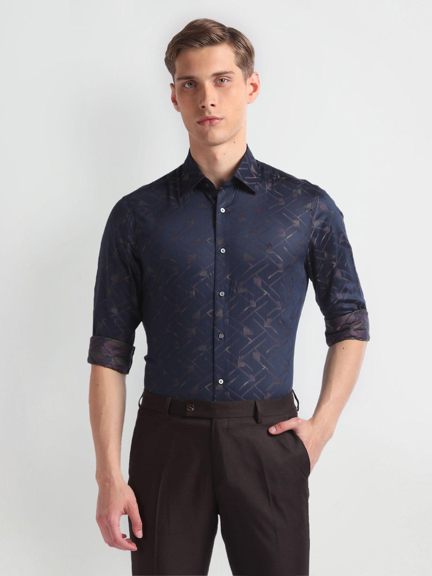 blue-printed-slim-fit-formal-shirt