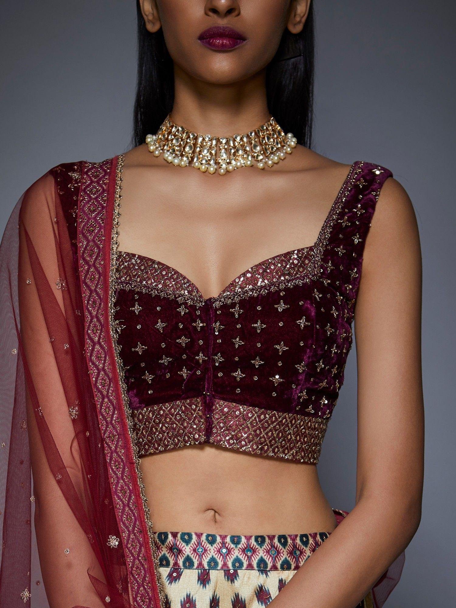 maroon-embroidered-blouse