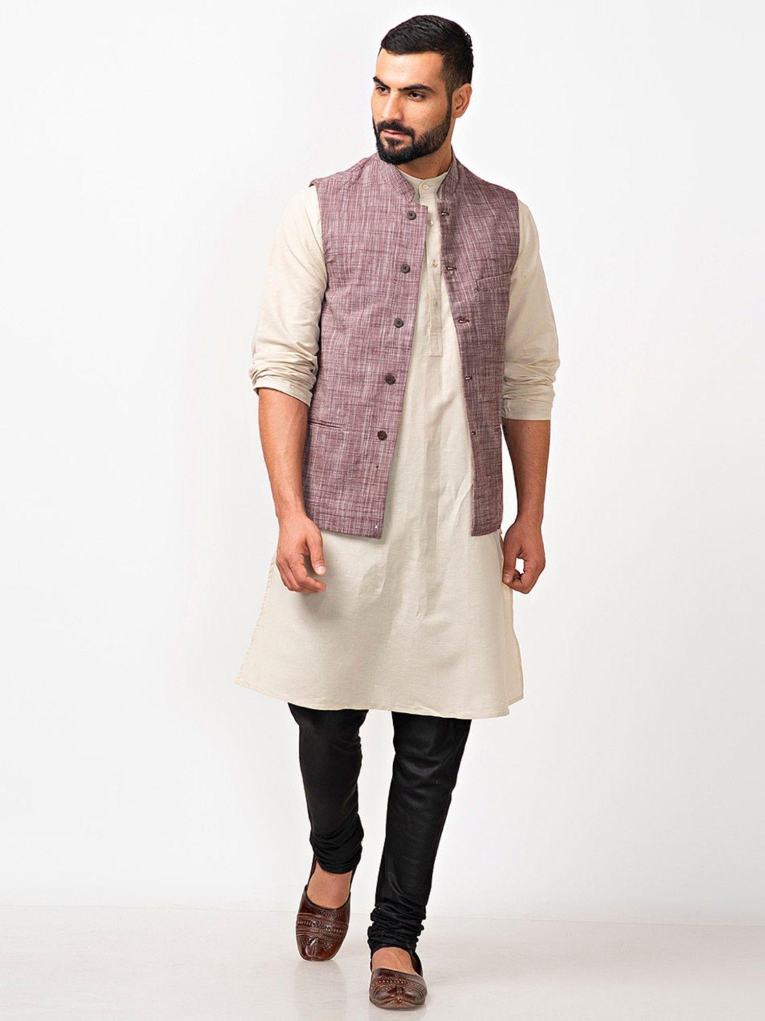 maroon-cotton-slub-sleeveless-nehru-jacket