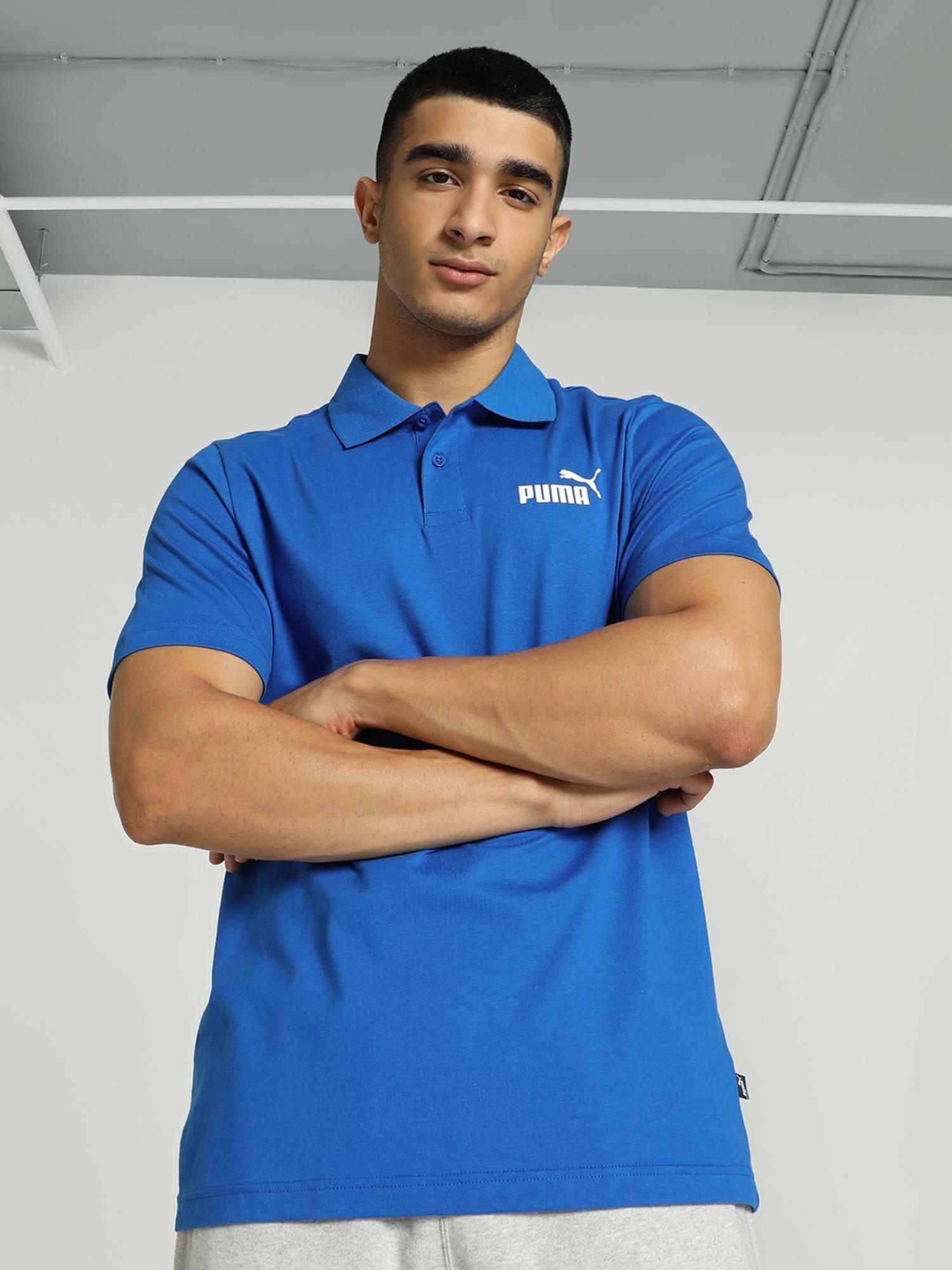 Essentials Jersey Polo Men's Blue T-Shirt