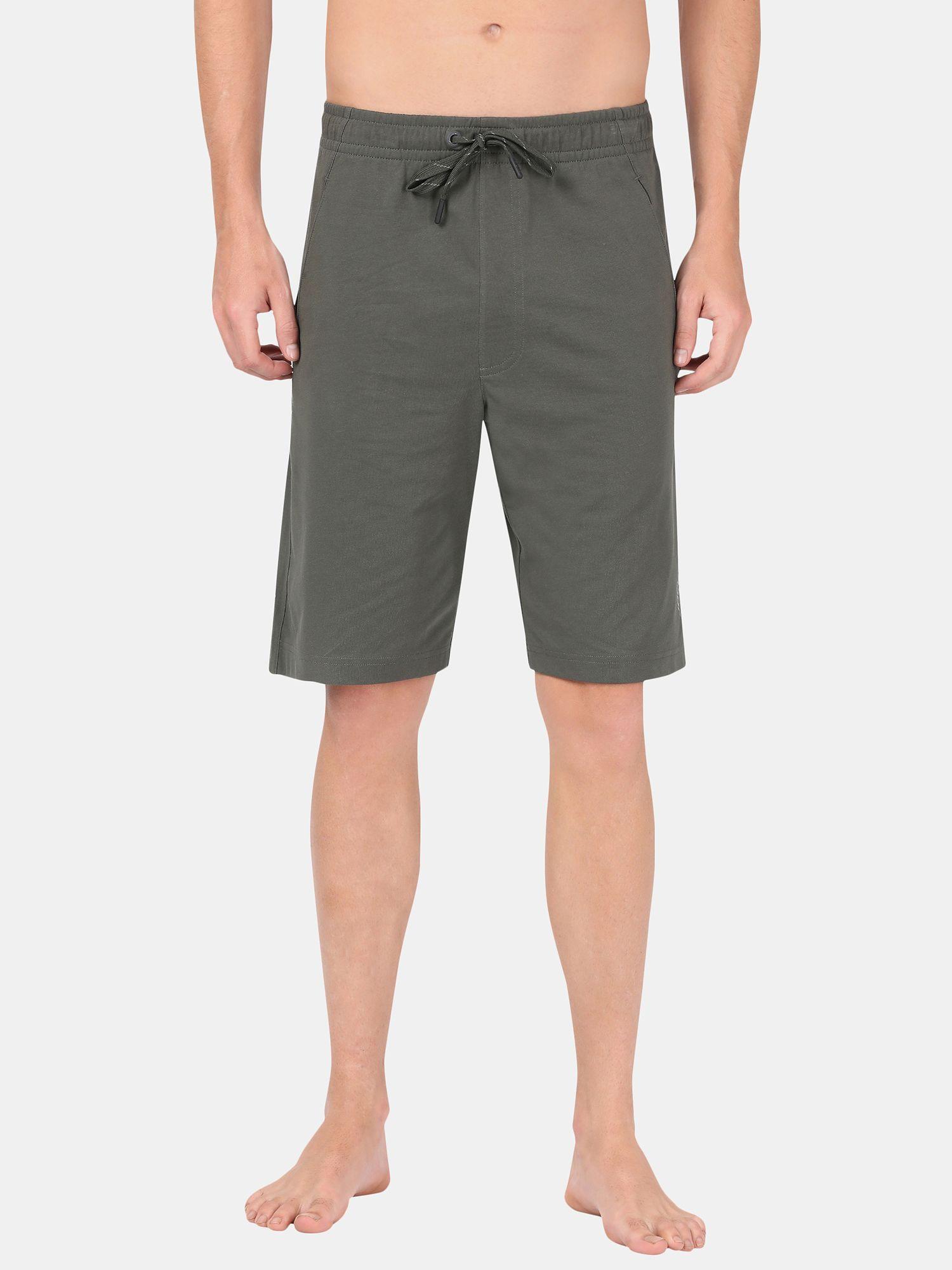 sp26-mens-super-combed-cotton-rich-regular-fit-solid-shorts-deep-olive
