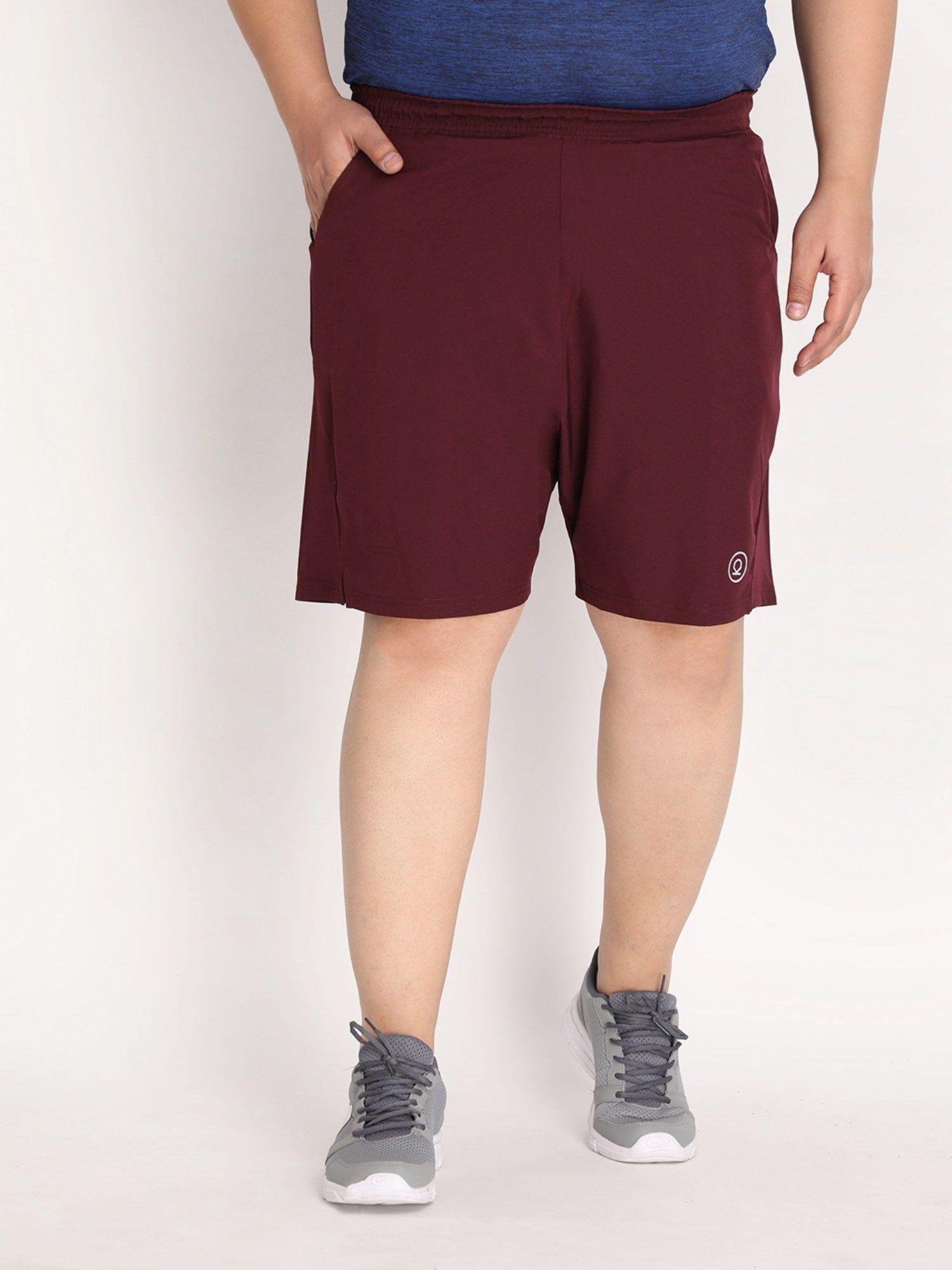 Men Sports Workout Gym Shorts Basketball In Wine