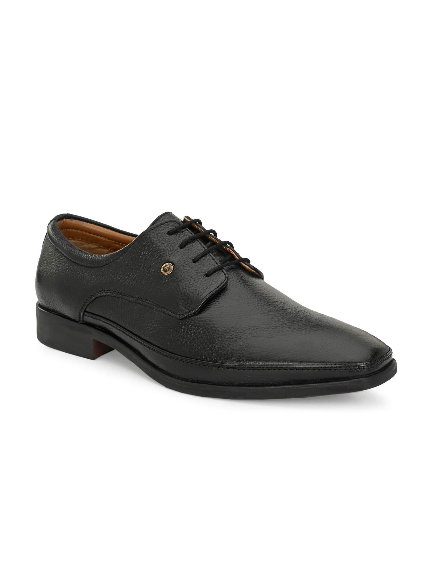 Genuine Leather Black Laceup Formal Shoes