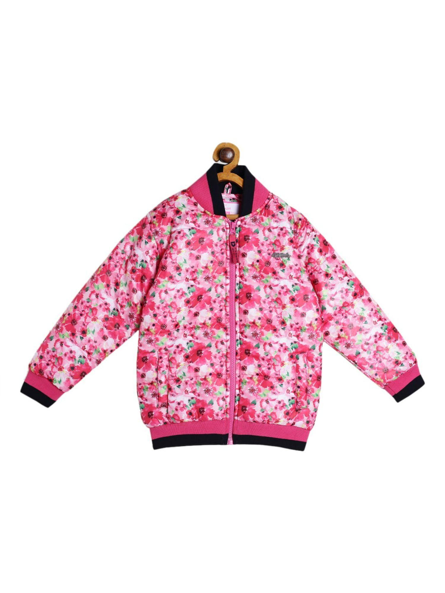 Girl's Jacket In Fuchsia Color