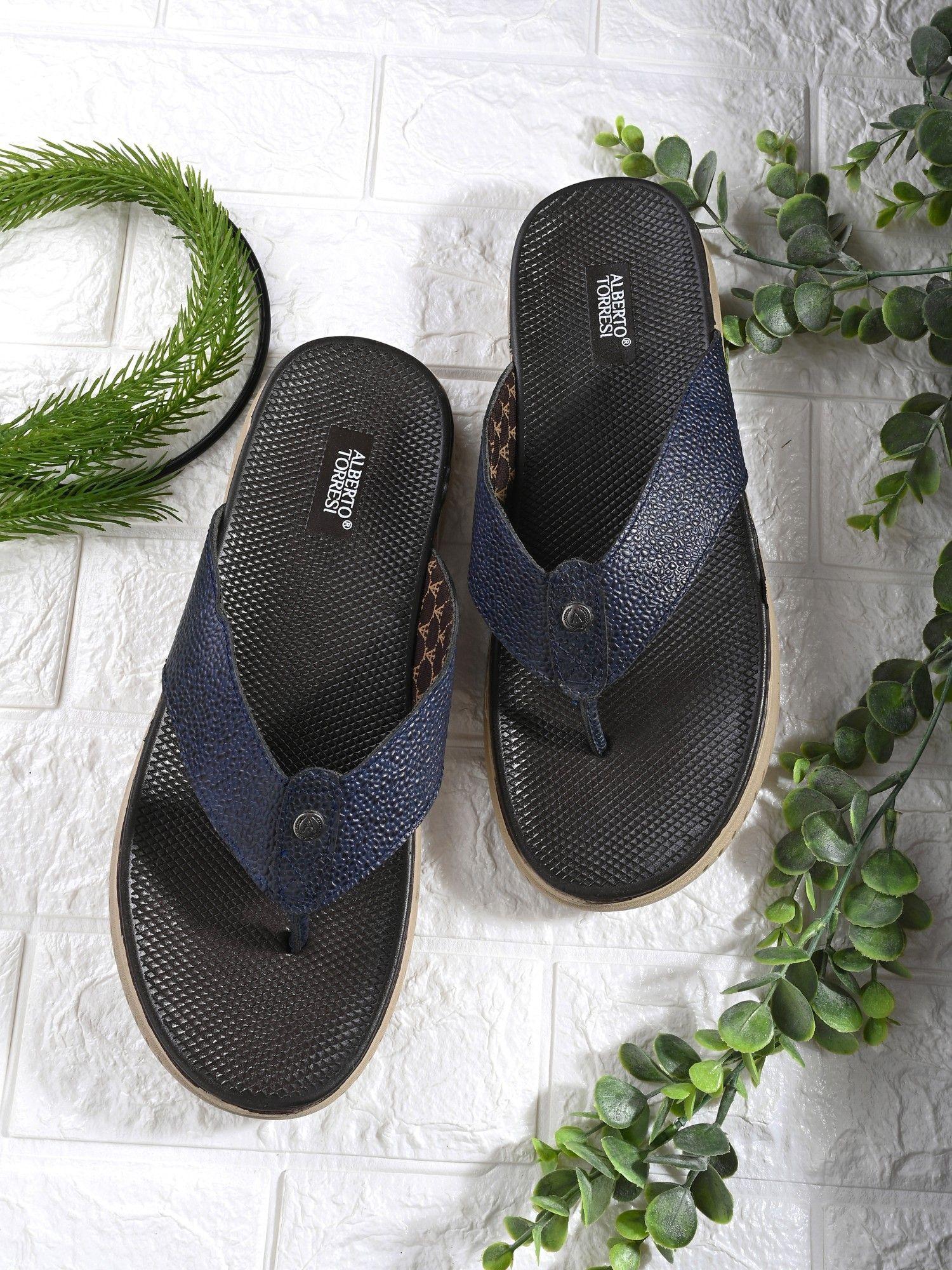 African Leather Thongs For Men With Extra Padded Flexible Footbeds