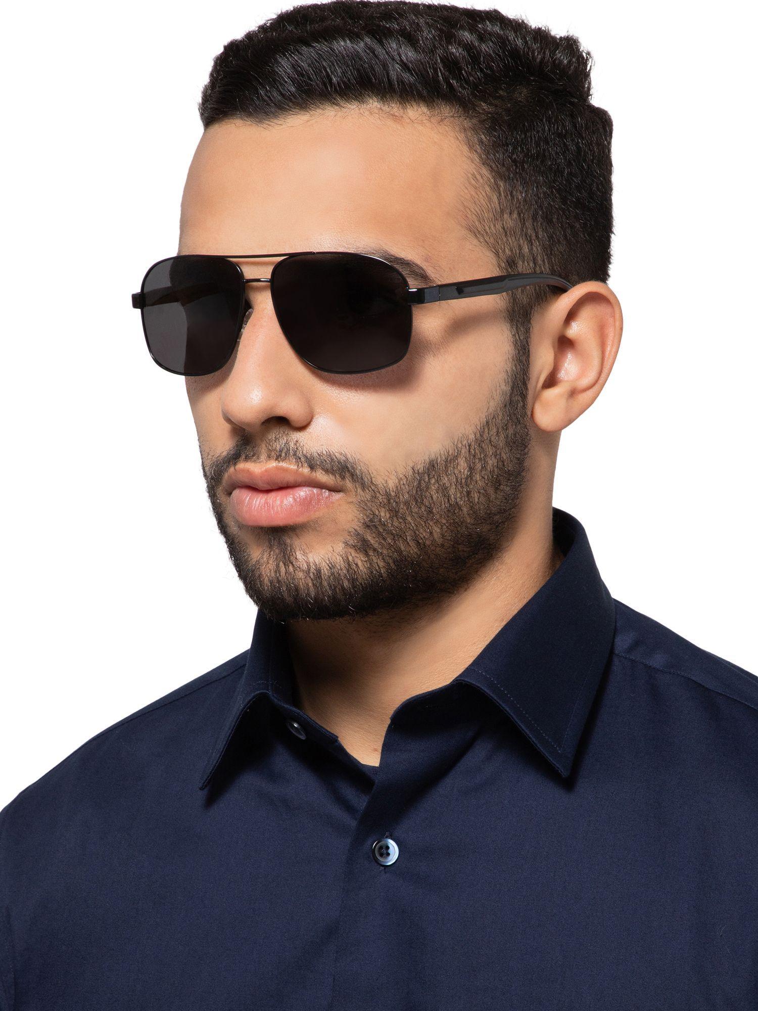 Rectangle 100% UV Protect HD Vision Polarized Sunglasses Black