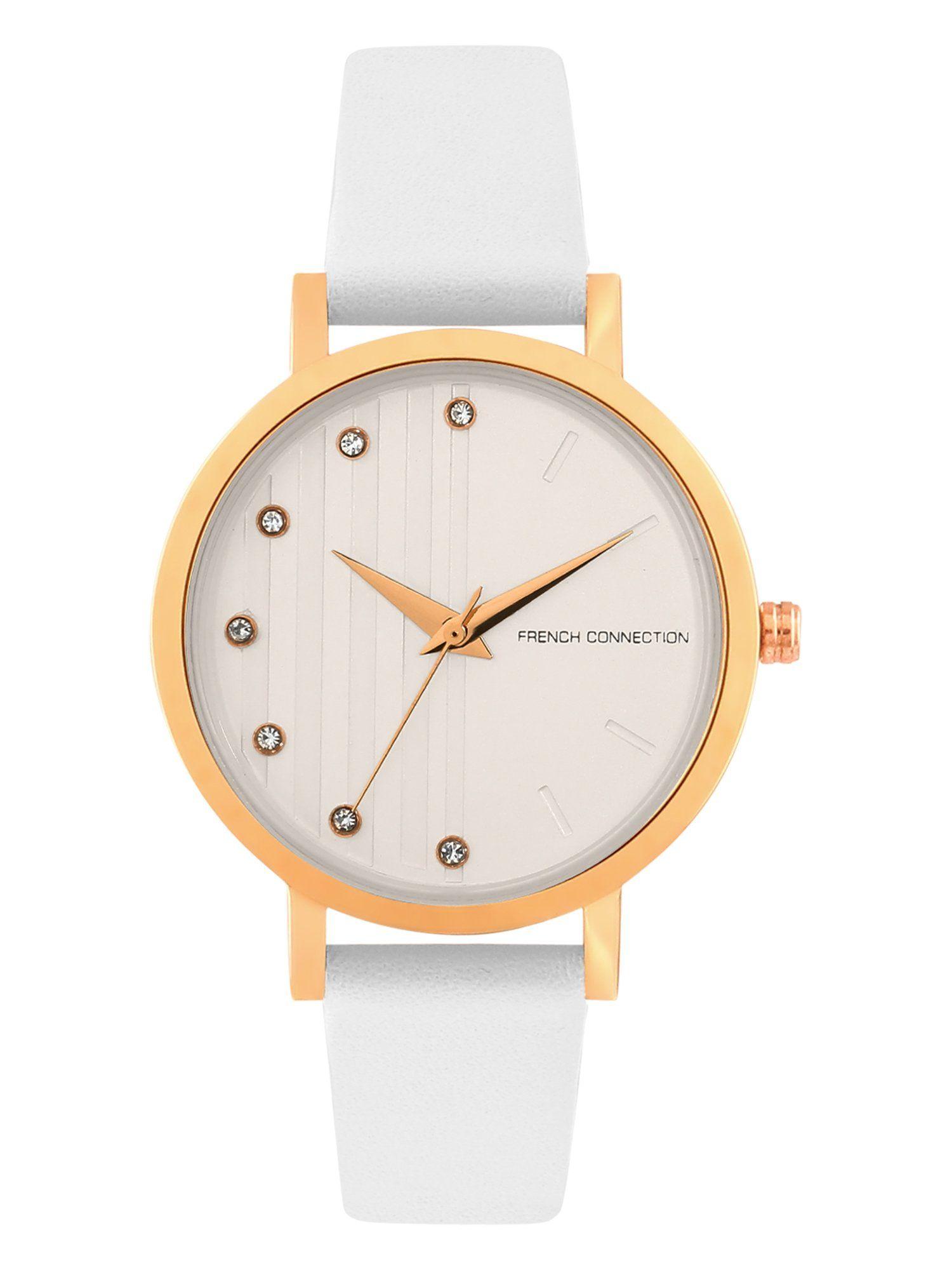 White Analogue Watch For Women- FC20-63B-R
