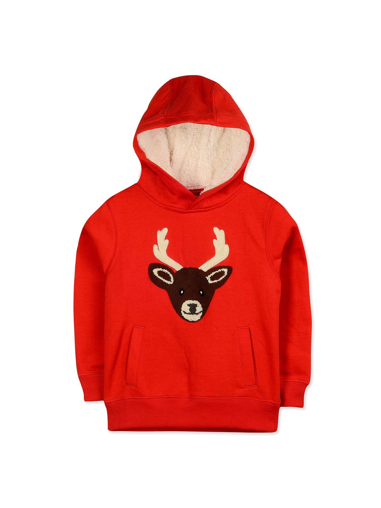 Red-Deer Hooded Winterwear Holiday Sweatshirt