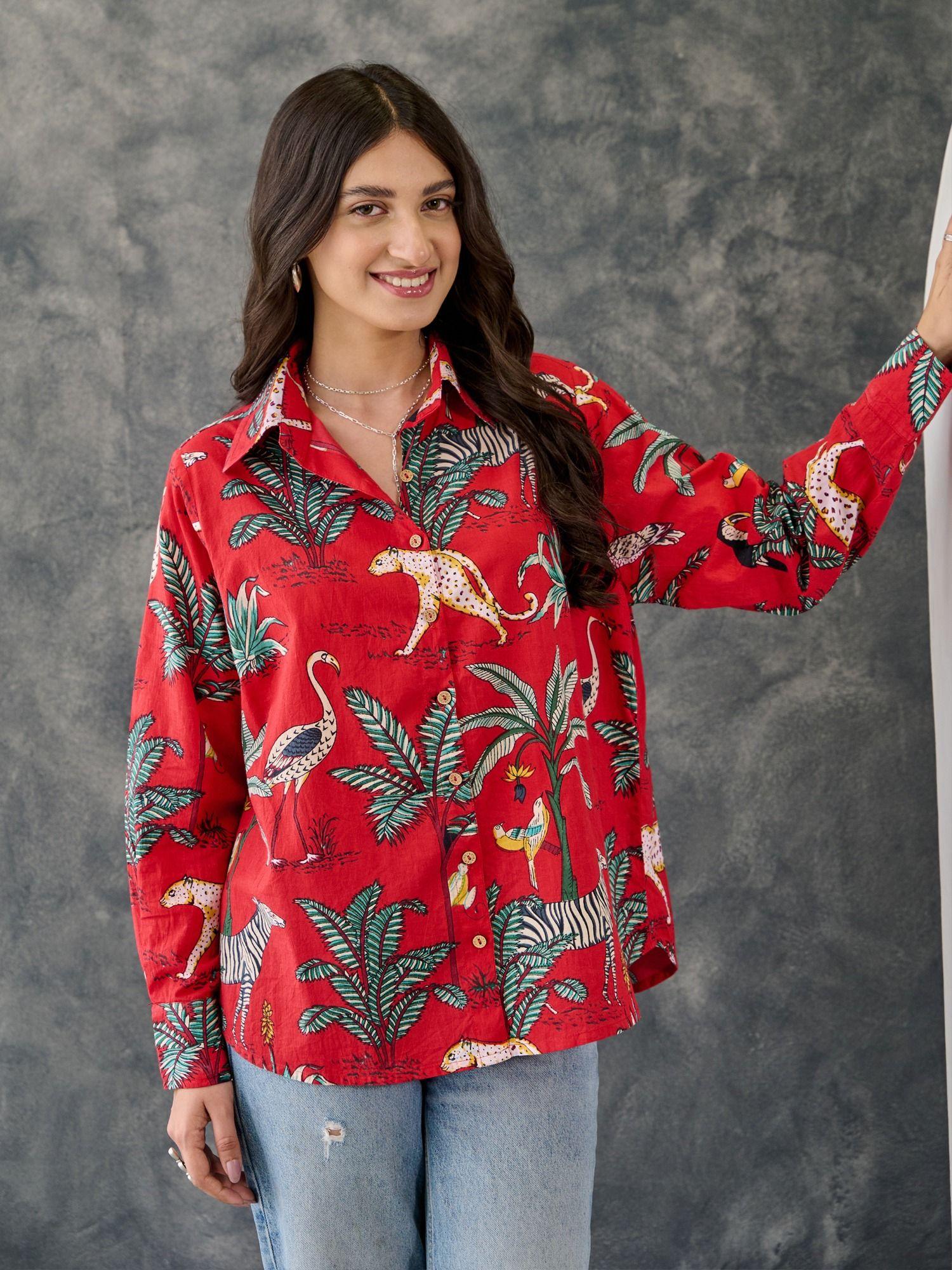 Tropical Jungle Print Shirt