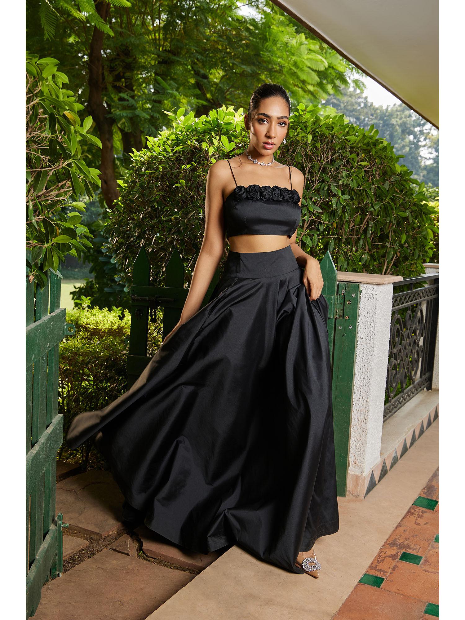 Full Length Black 'Pheonix Skirt