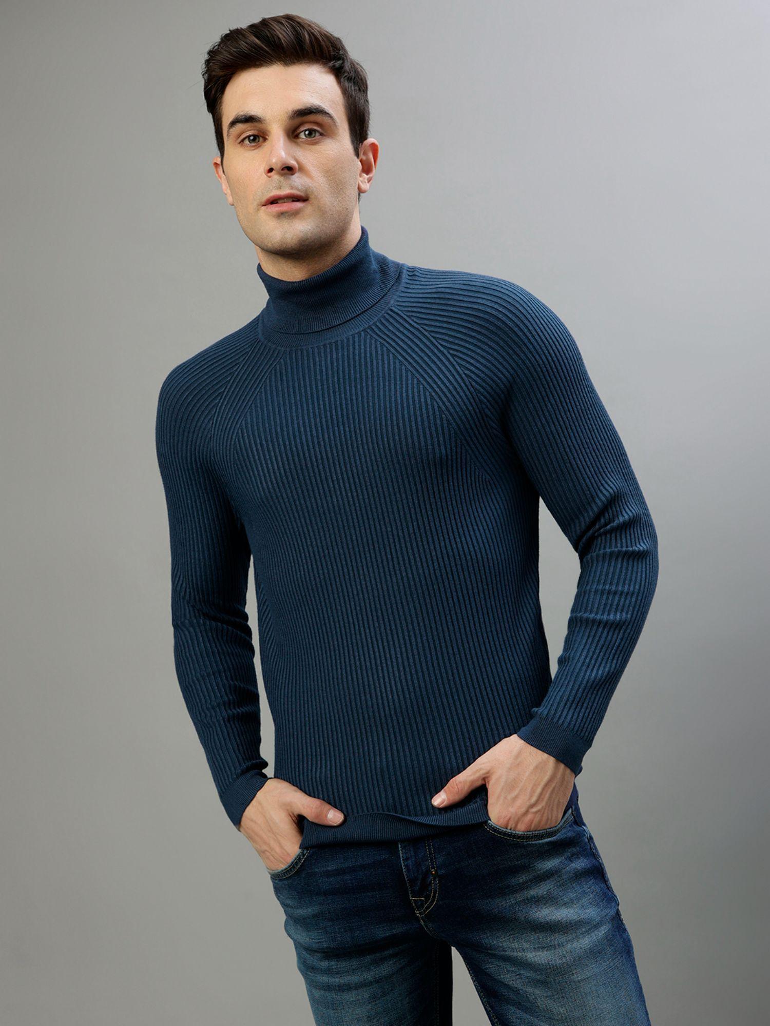Men Solid Full Sleeves Sweater