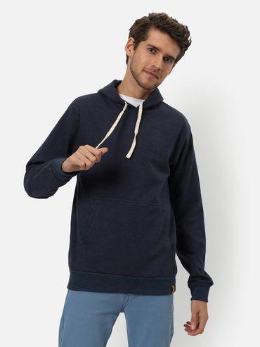 Men Hooded Sweatshirt With Kangaroo Pocket
