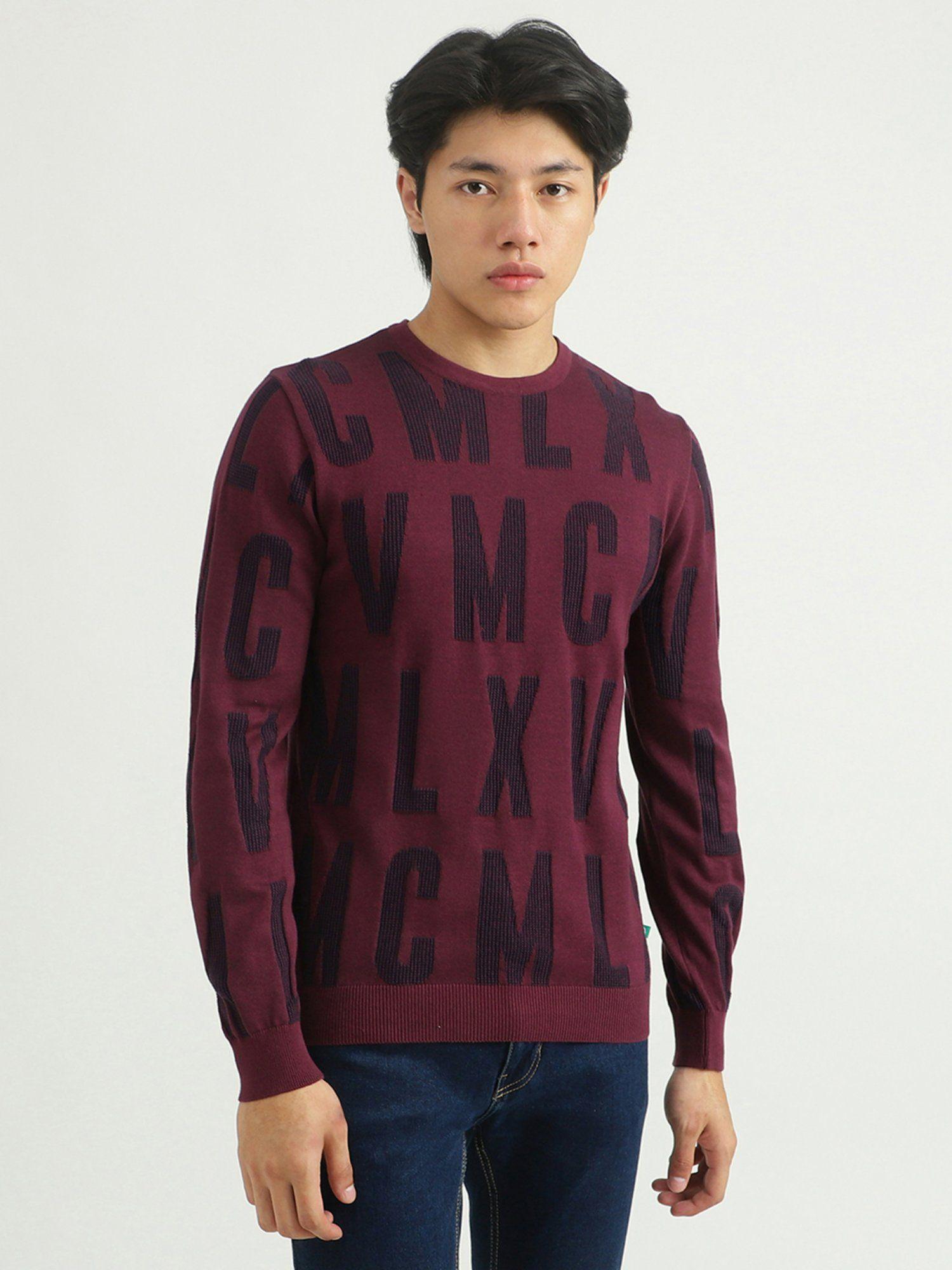 mens-textured-sweater-burgundy
